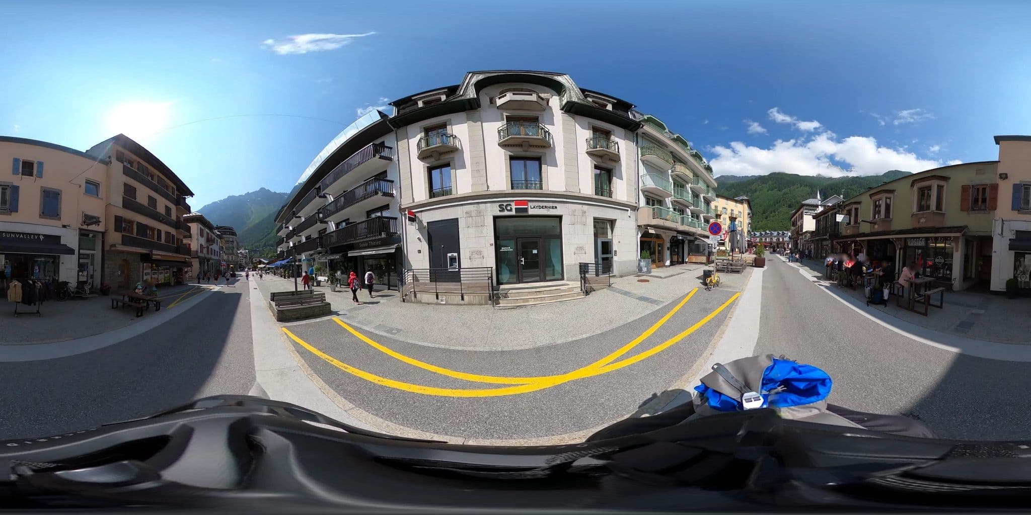 Street view near Hotel Isabelle, Chamonix-Mont-Blanc — © ordinatous (CC BY-SA · Mapillary)