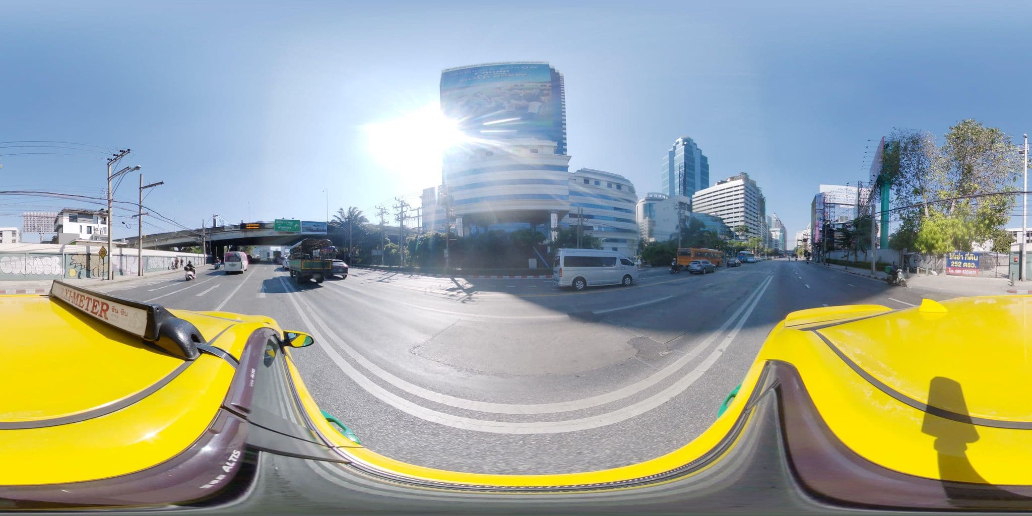 Street view near Adriatic Palace Hotel, Makkasan