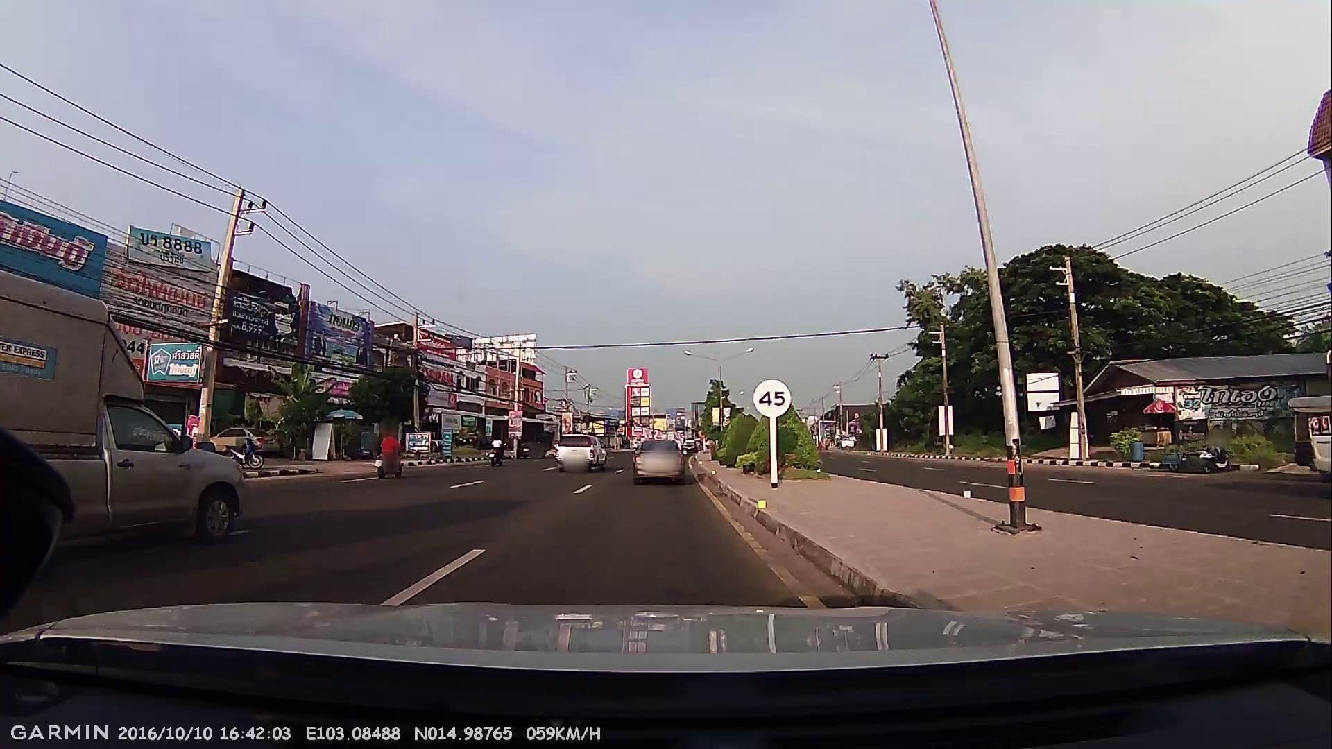 Street view near Hotel SG Hotel., Buri Ram — © poramet (CC BY-SA · Mapillary)