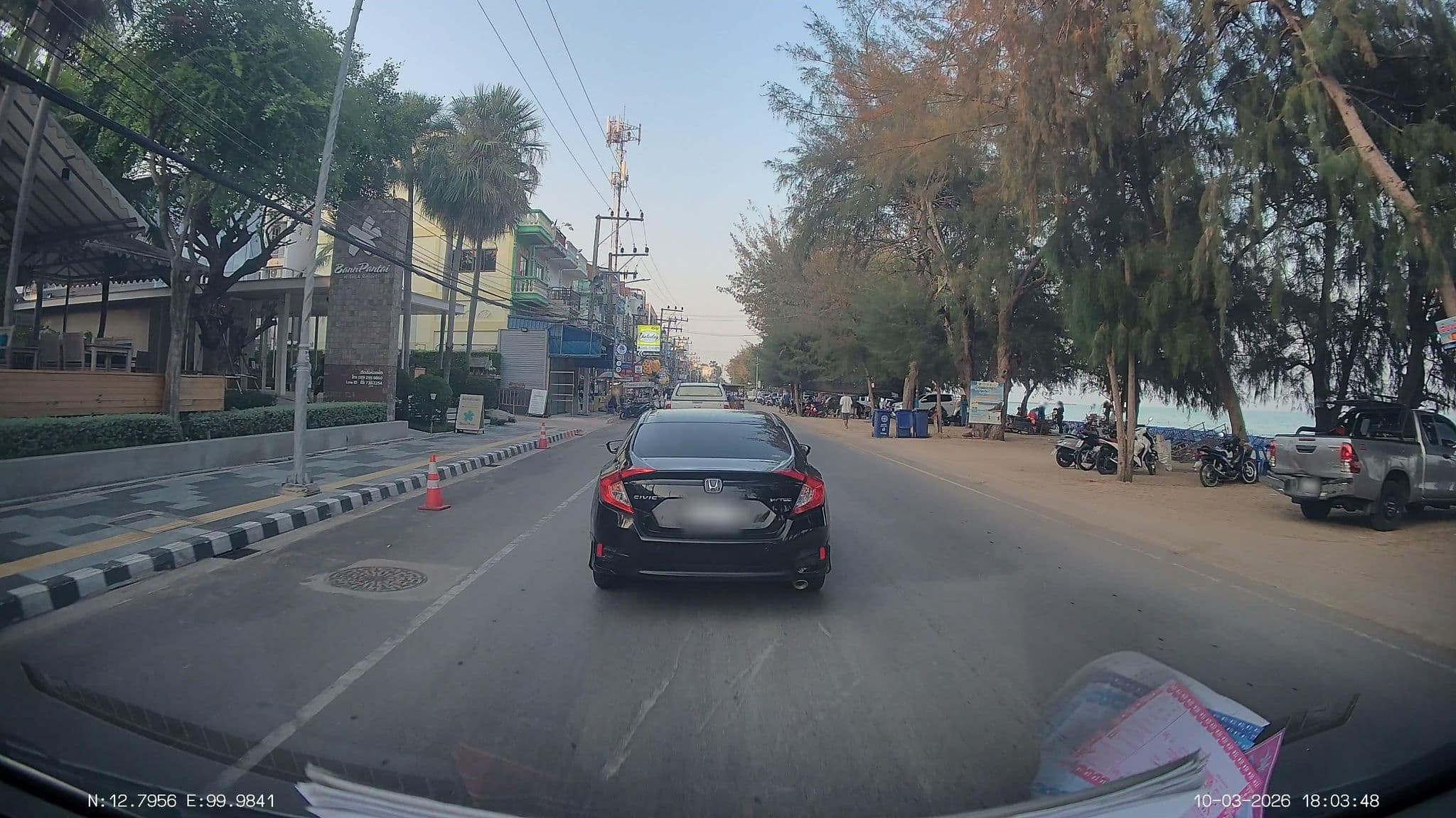 Street view near Bannpantai Resort Cha Am, Cha-am — © ThailandCambodia (CC BY-SA · Mapillary)