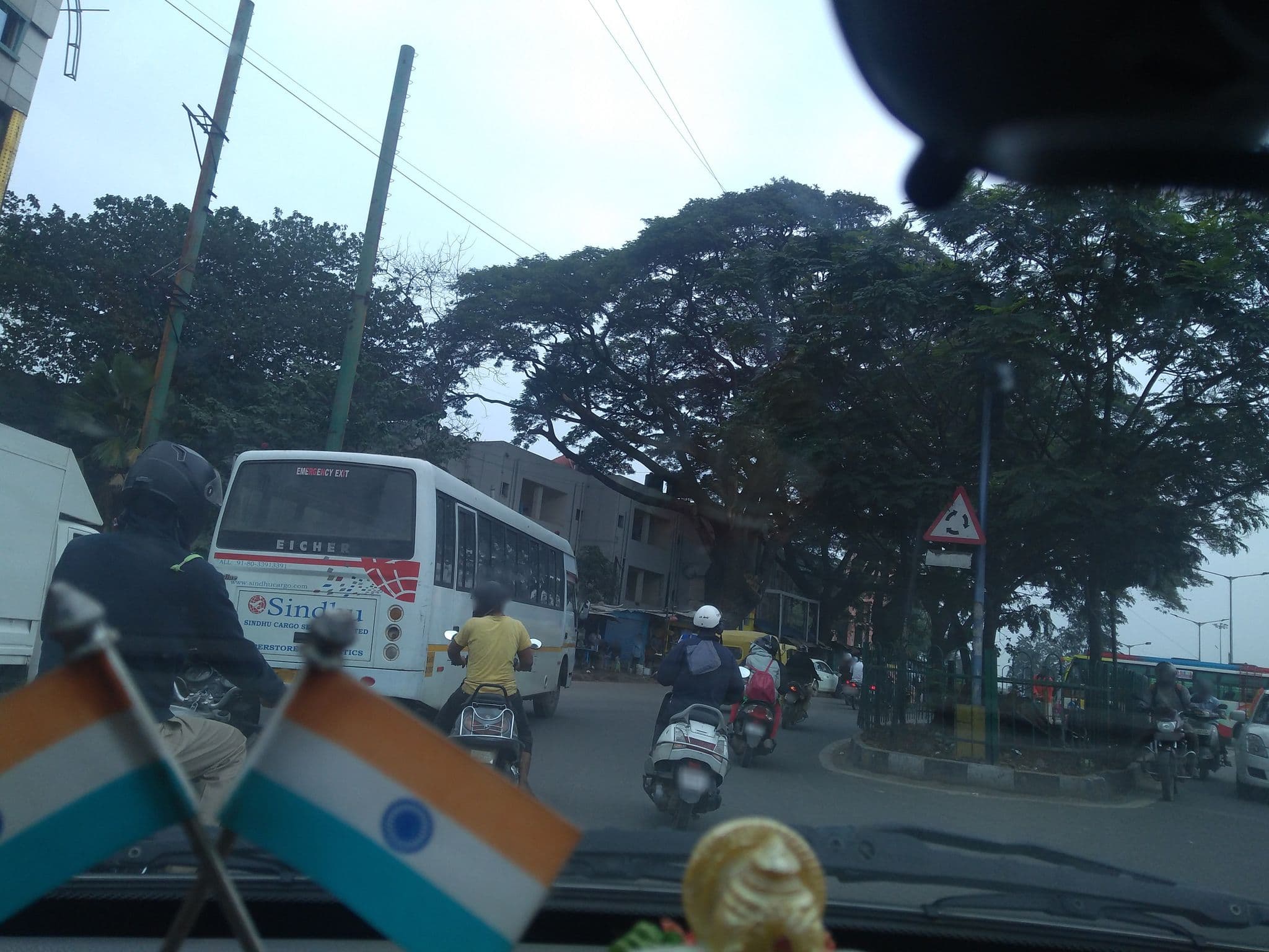 Street view near Hotel City Centaur (Hotel and convention Center), Bengaluru