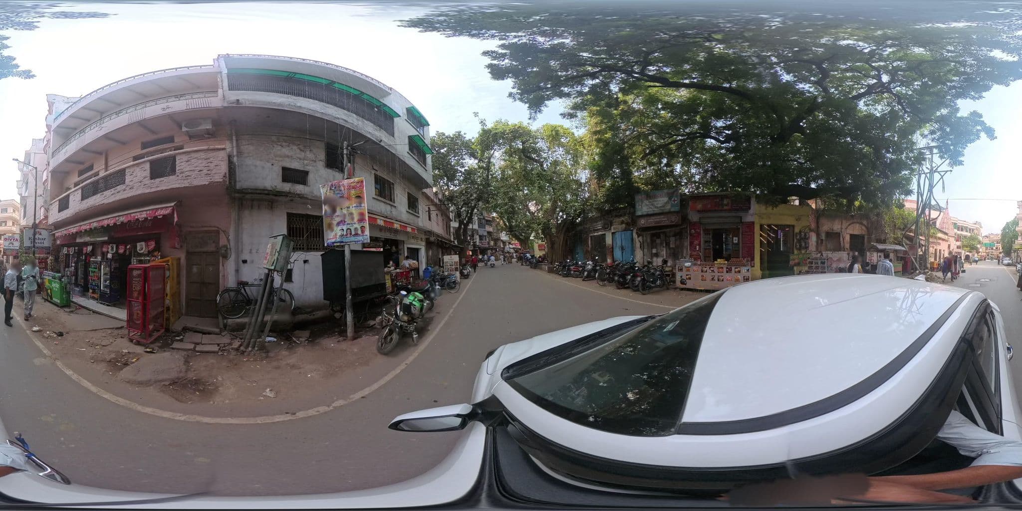 Street view near Purple Lotus Hotel, Varanasi — © skysign (CC BY-SA · Mapillary)
