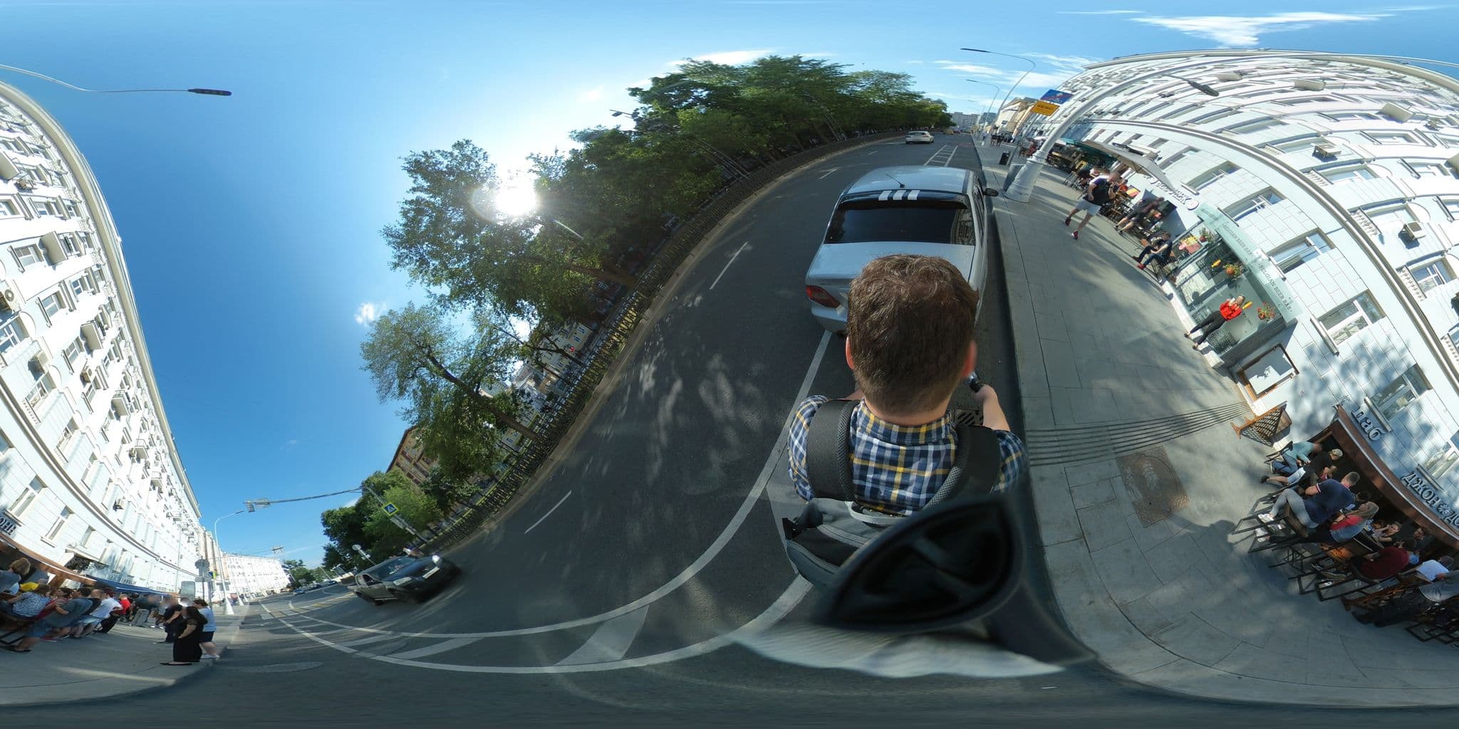 Street view near Nikitski Hostel, Moscow — © trolleway (CC BY-SA · Mapillary)