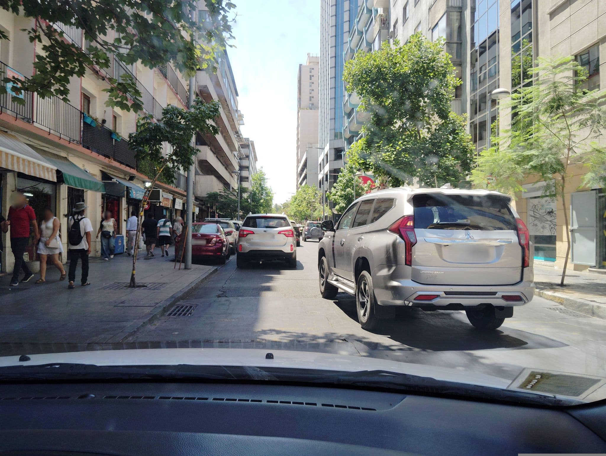 Street view near Plaza Suite, Santiago