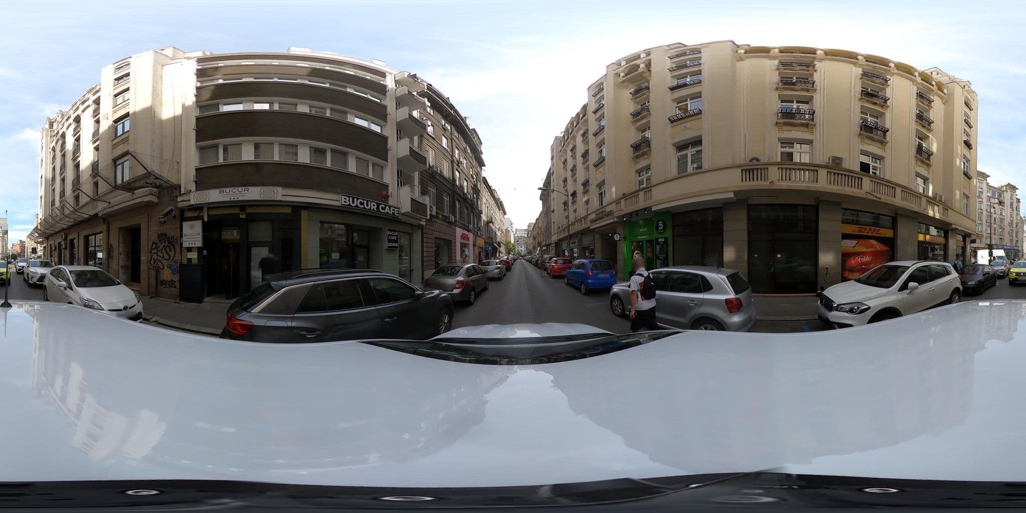 Street view near Bucur Accommodation, Bucharest — © Pill0r360 (CC BY-SA · Mapillary)