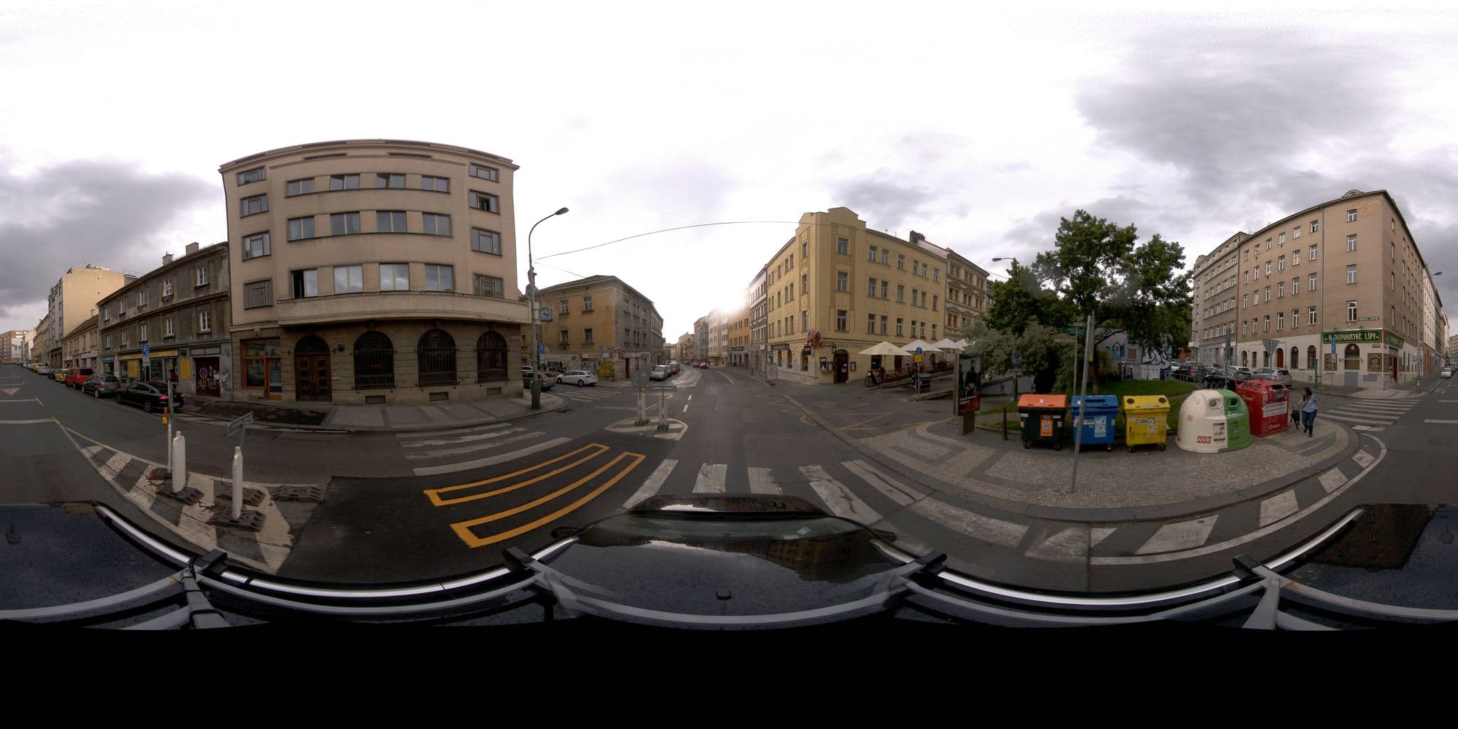 Street view near Hostel Li­pa, Žižkov — © jeffreymartin (CC BY-SA · Mapillary)