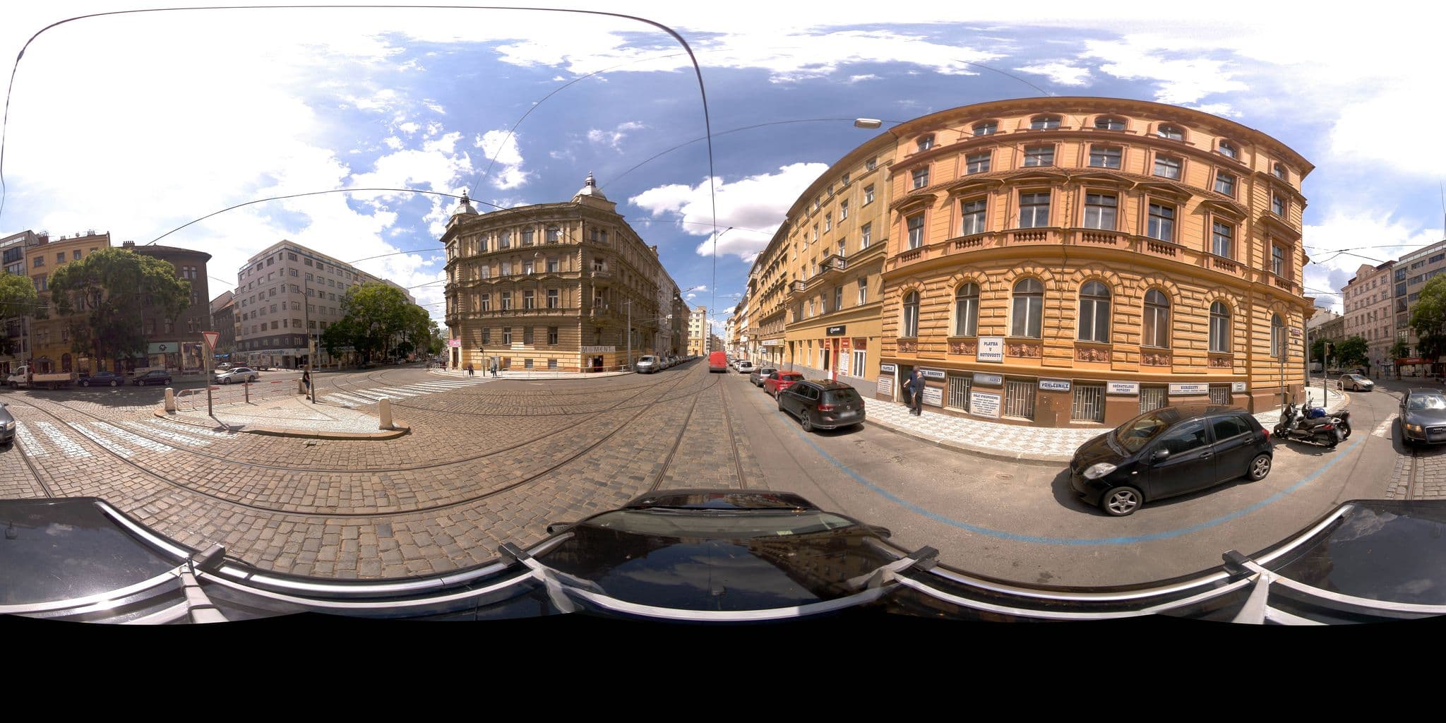 Street view near ARZI HOSTEL, Královské Vinohrady — © jeffreymartin (CC BY-SA · Mapillary)