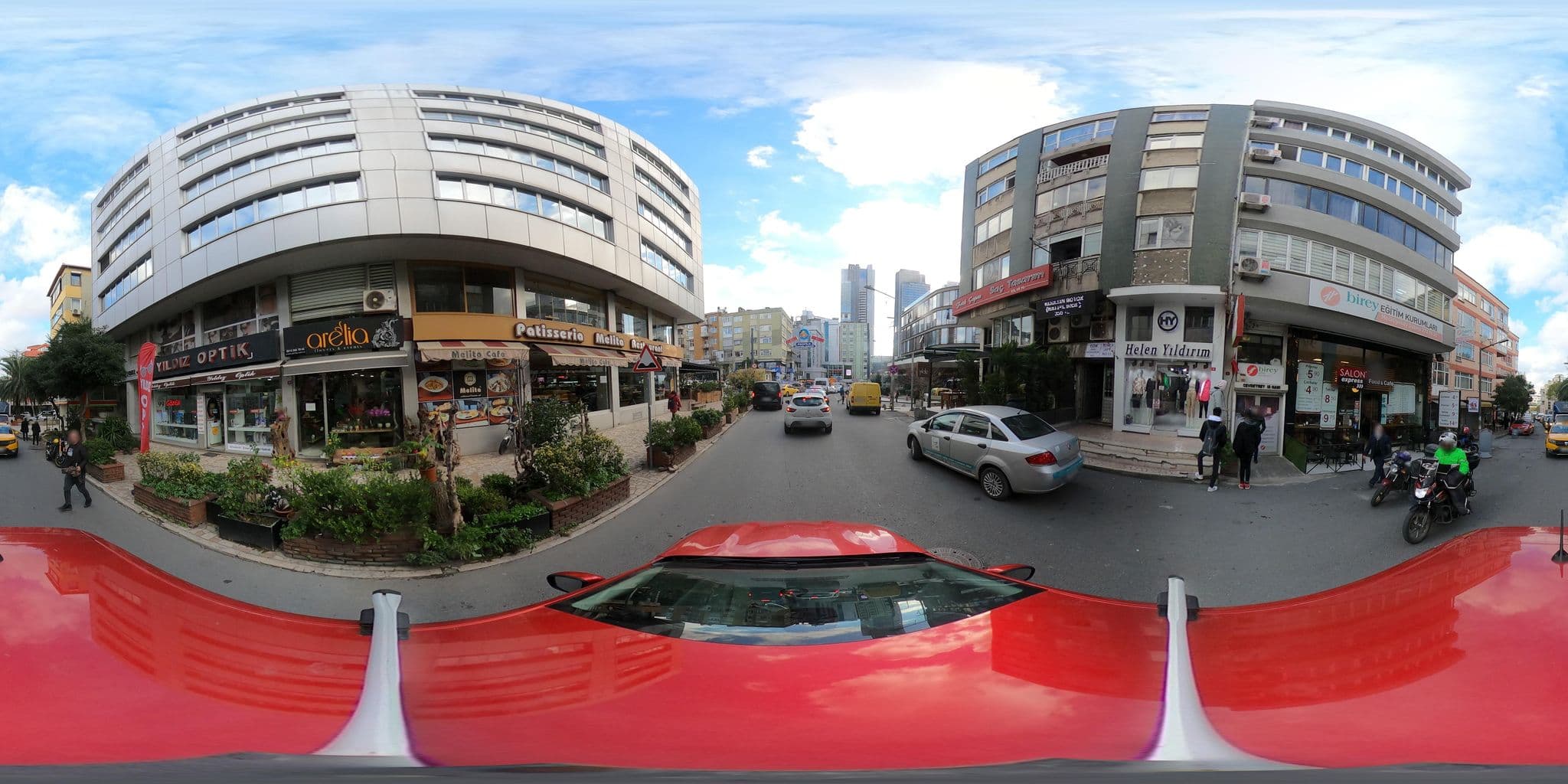 Street view near Mecidiyeköy Time Hotel, Şişli — © ademturkmen (CC BY-SA · Mapillary)