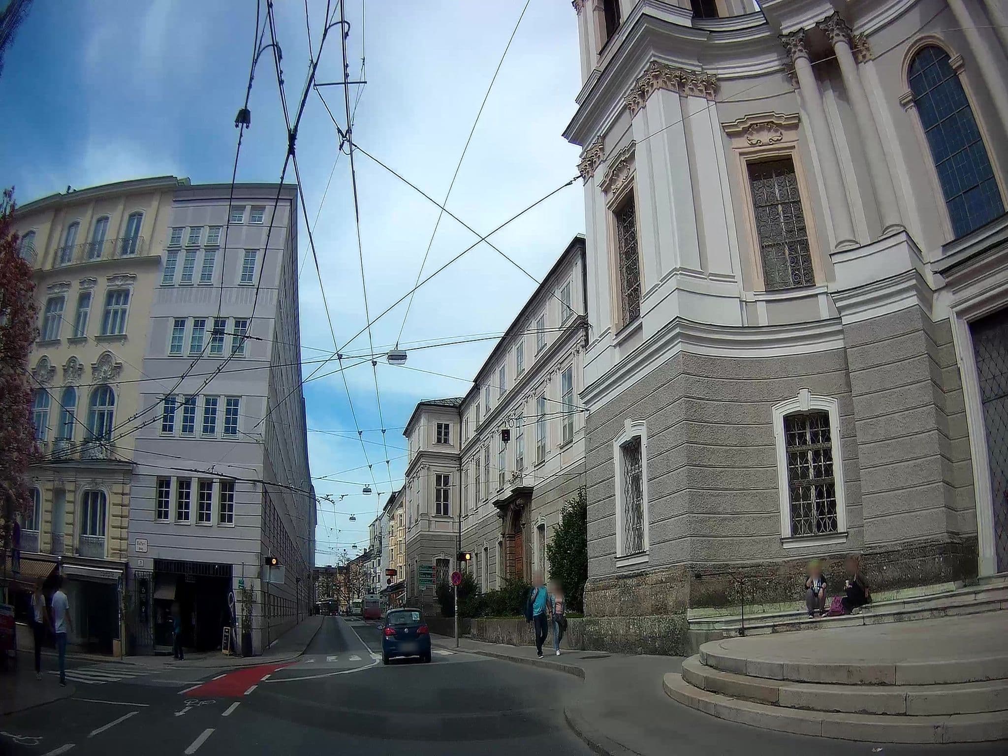 Street view near Gästehaus im Priesterseminar Salzburg, Salzburg — © fuchserl (CC BY-SA · Mapillary)
