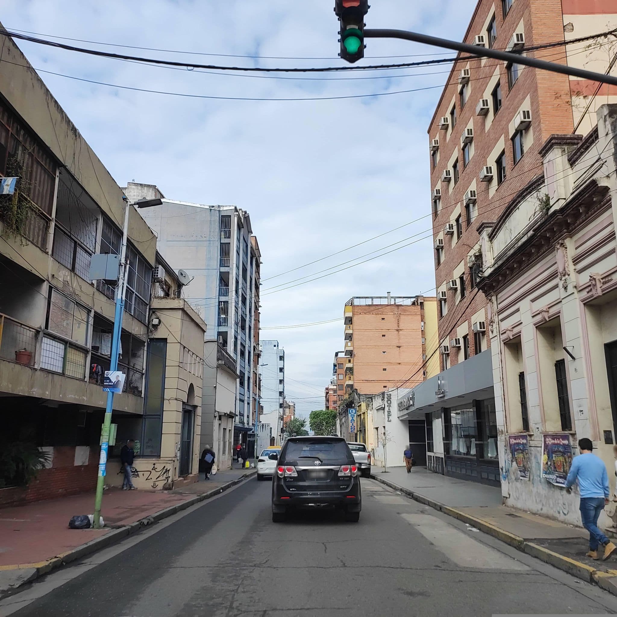 Street view near Hotel Embajador, San Miguel de Tucumán — © diegokrein (CC BY-SA · Mapillary)