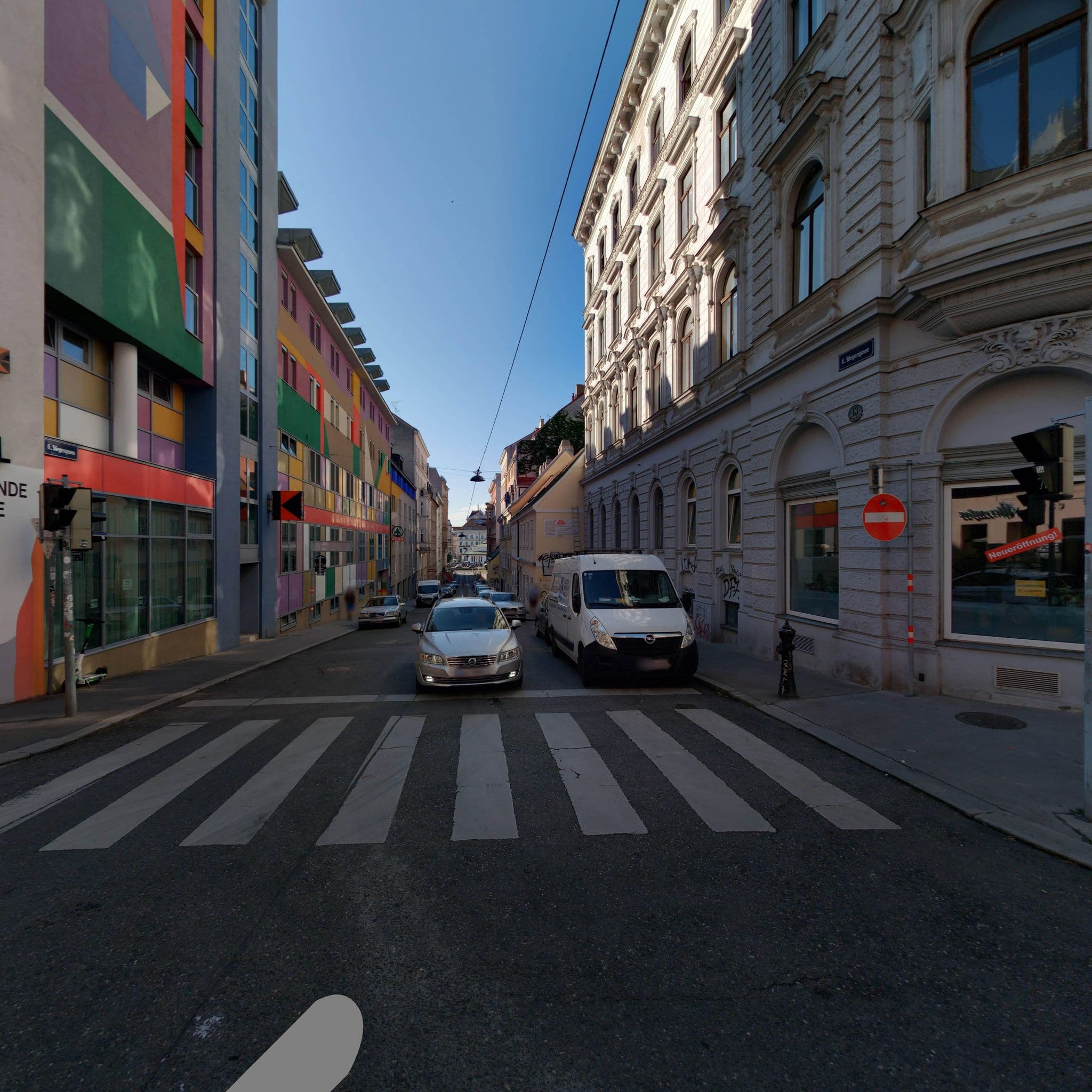 Street view near Kolping Wien Zentral, Mariahilf — © eliasgander (CC BY-SA · Mapillary)