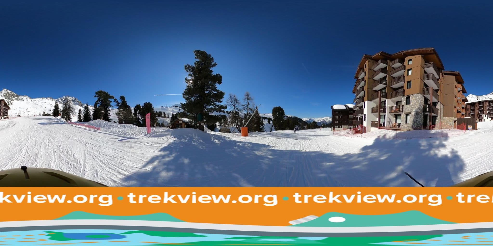 Street view near Chalet Hôtel Turquoise by Altitude Résidences, Belle-Plagne — © trekviewed (CC BY-SA · Mapillary)