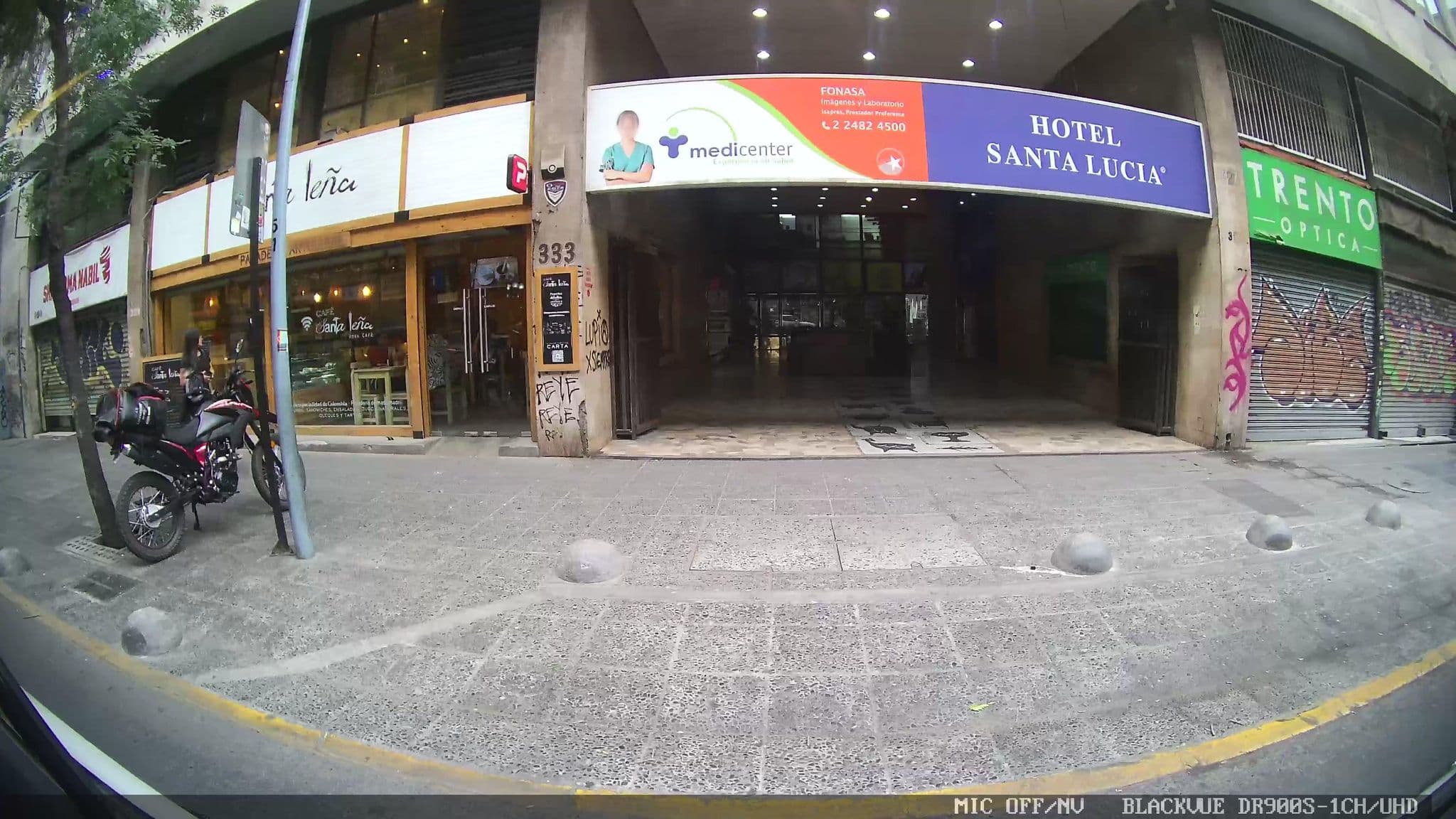 Street view near Hotel Santa Lucia, Santiago