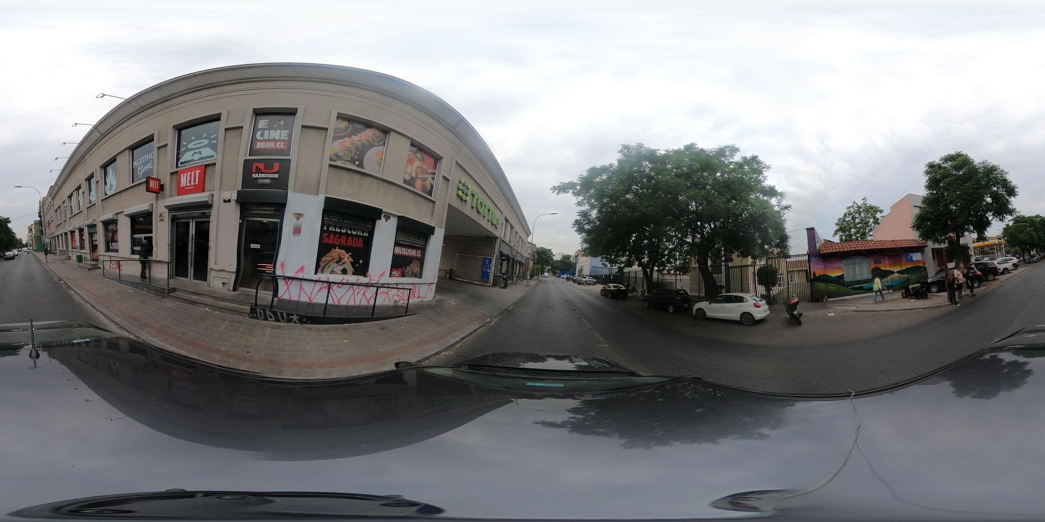 Street view near Hostal Americano, Santiago