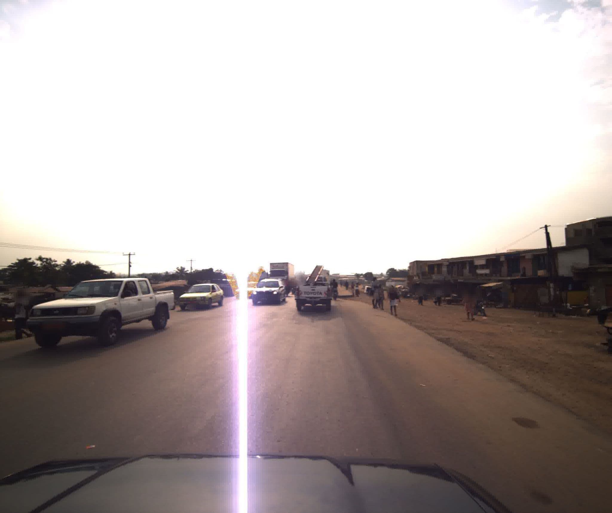 Street view near Street into scolaire bilingue Celine New Town aeroport, Douala — © sogefi (CC BY-SA · Mapillary)