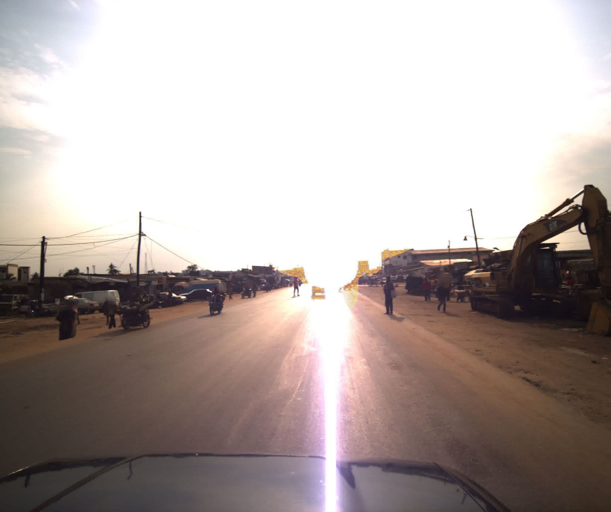 Street view near Street into Wisdom bilingual College, Douala