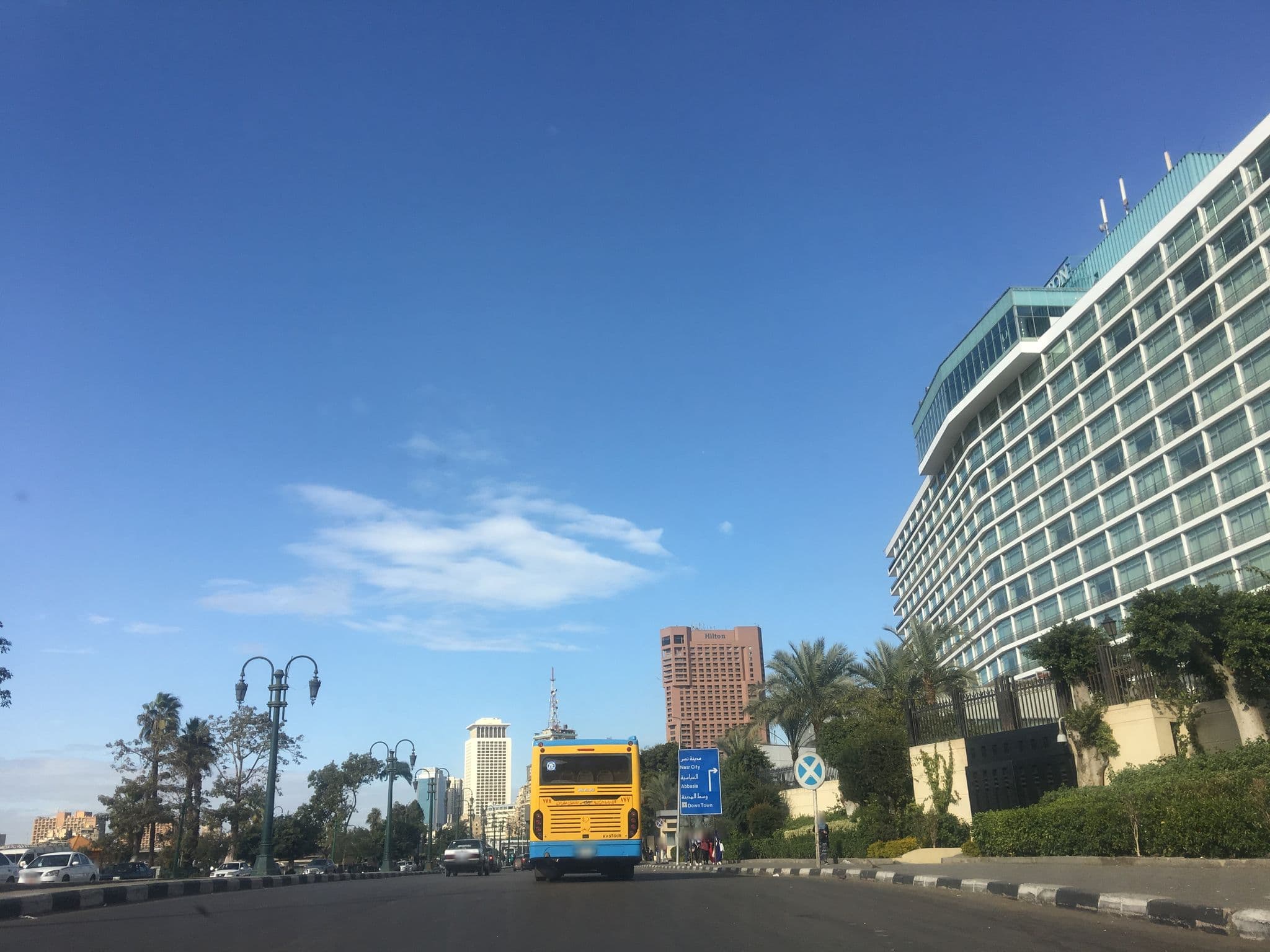 Street view near Pool at The Nile Ritz-Carlton, Būlāq Abū al ‘Ilā — © myoussef87 (CC BY-SA · Mapillary)