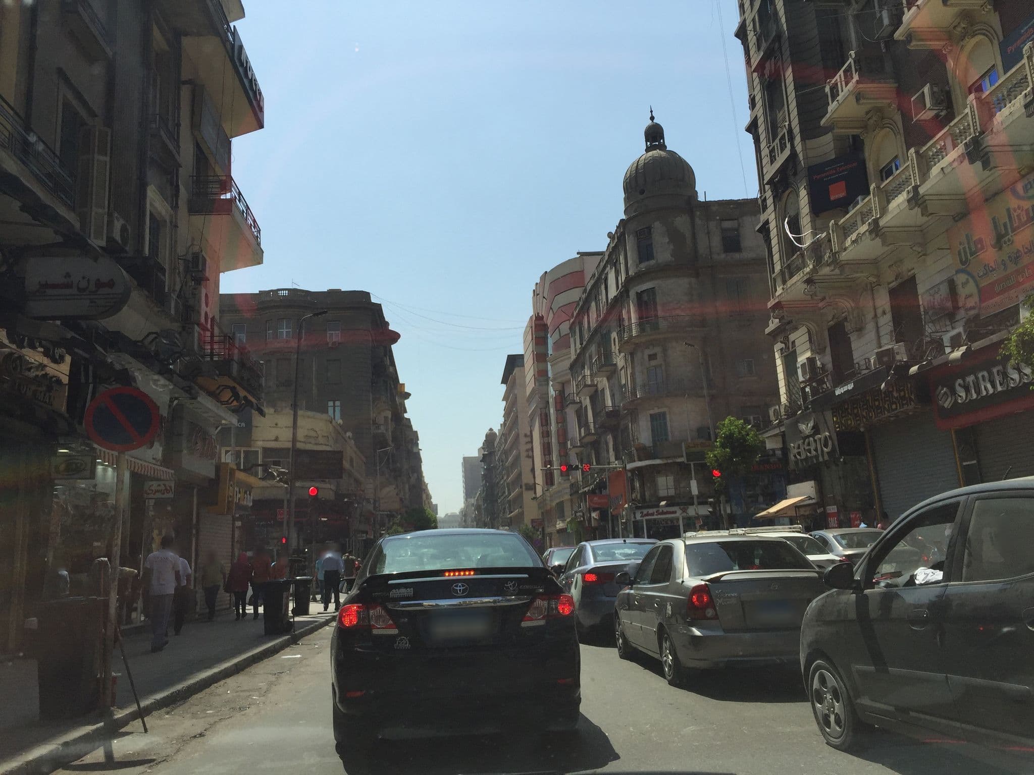 Street view near Cairo International Hostel, Būlāq Abū al ‘Ilā — © galilu (CC BY-SA · Mapillary)