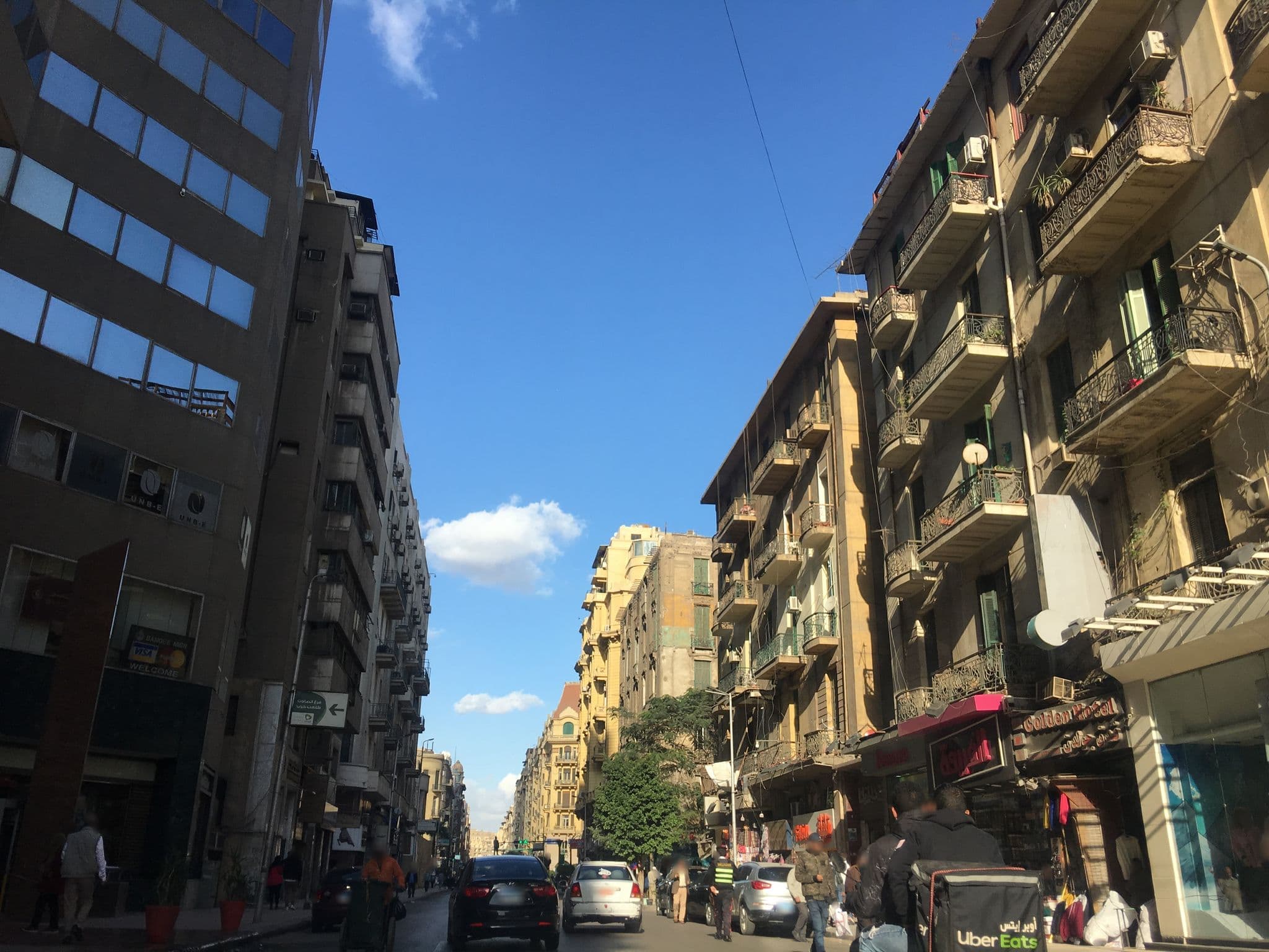 Street view near Golden Palace Hotel, Būlāq Abū al ‘Ilā — © myoussef87 (CC BY-SA · Mapillary)