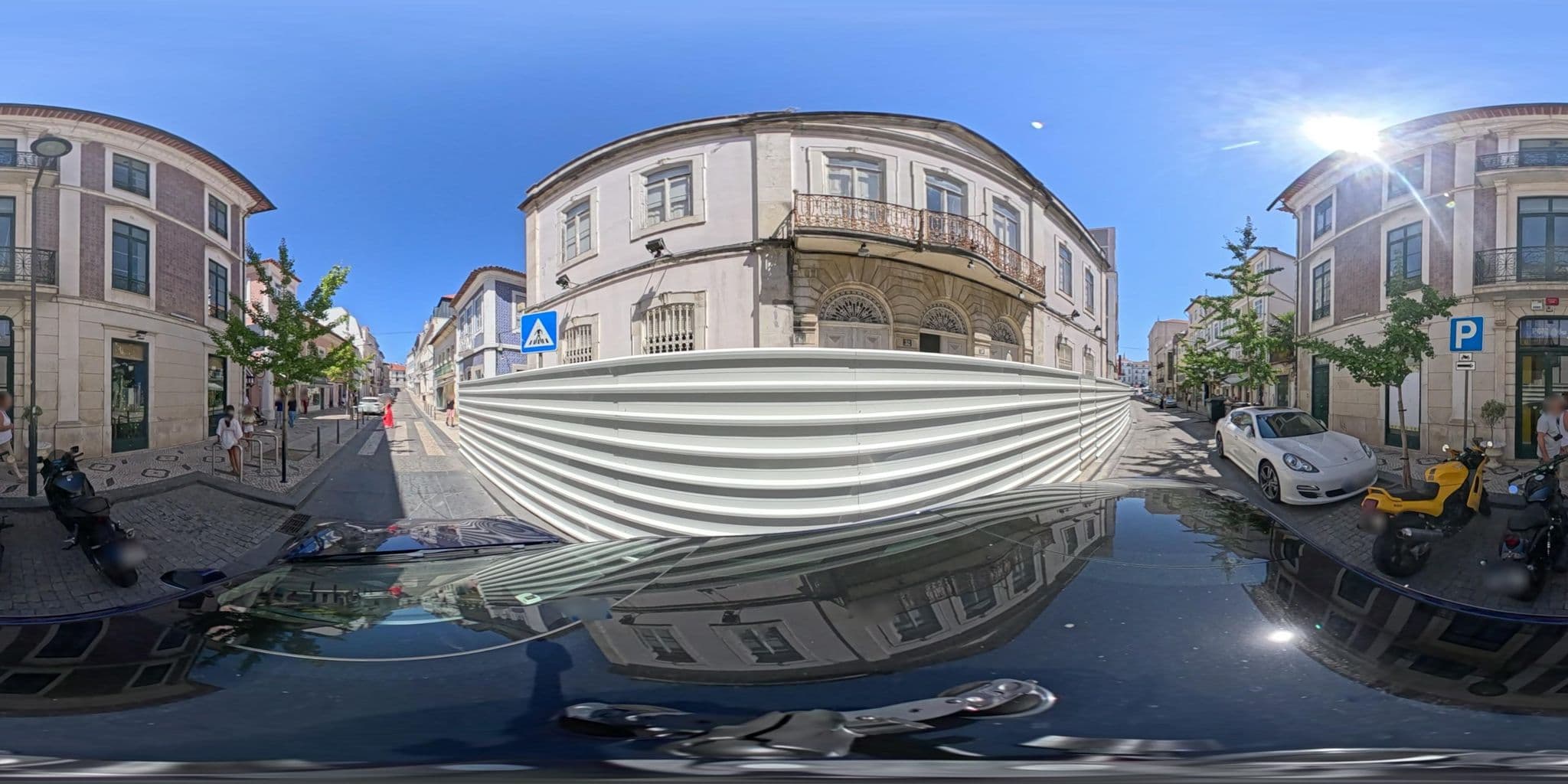 Street view near Hospedaria dos Arcos, Aveiro — © jneiva (CC BY-SA · Mapillary)