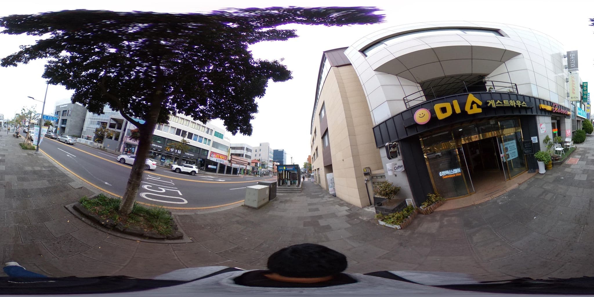 Street view near 미소게스트하우스, Jeju City — © monotaxism (CC BY-SA · Mapillary)