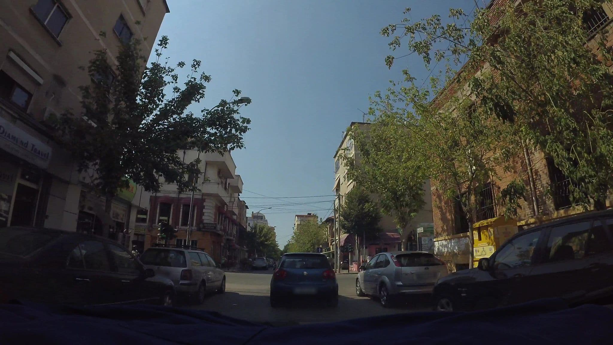 Street view near Hotel Gjika, Tirana