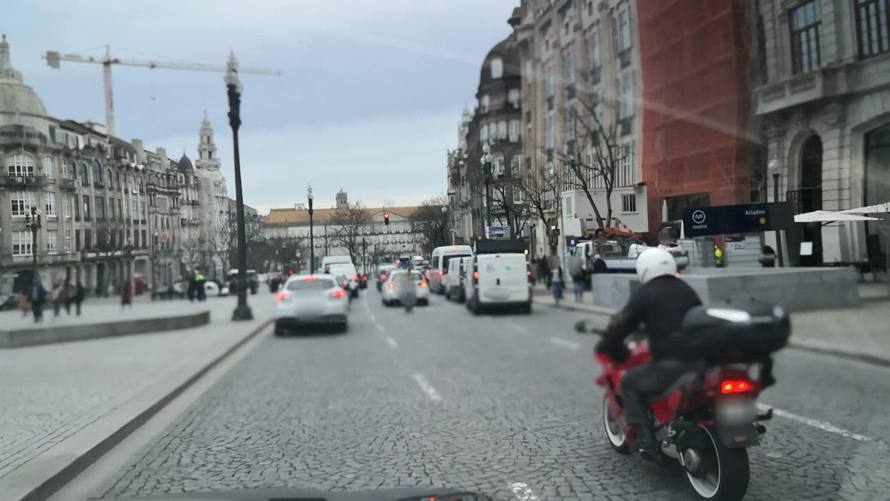 Street view near The One Monumental Palace, Porto