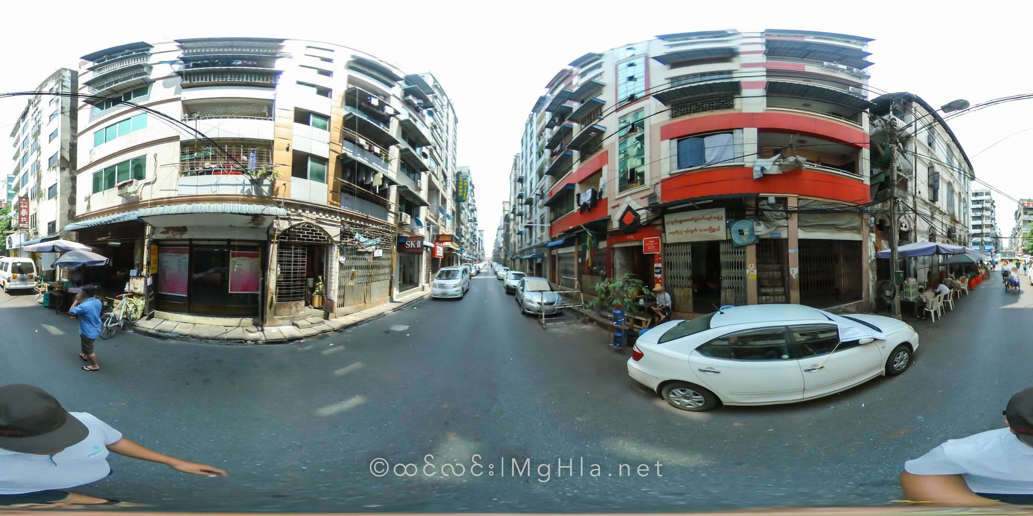 Street view near Hotel Grand United (21st Downtown), Botataung — © mghla (CC BY-SA · Mapillary)