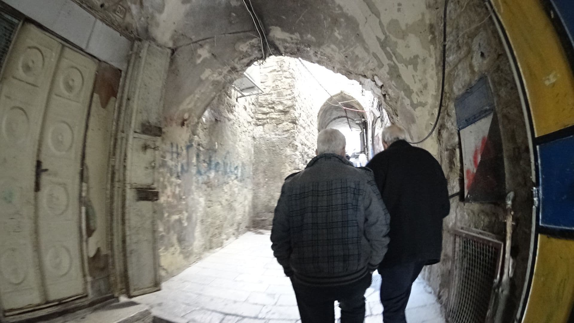Street view near Hebron Hostel, West Jerusalem — © sashazykov (CC BY-SA · Mapillary)