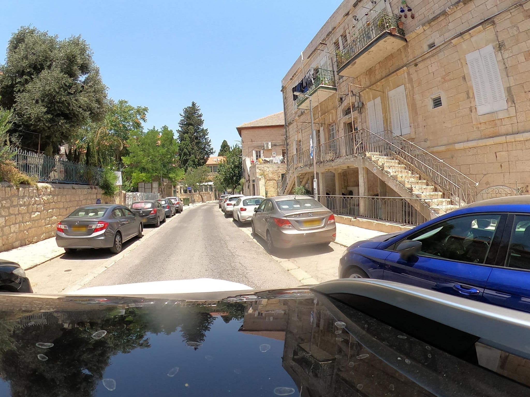 Street view near Salesian Sisters Pilgrims' Home, West Jerusalem — © tapil (CC BY-SA · Mapillary)