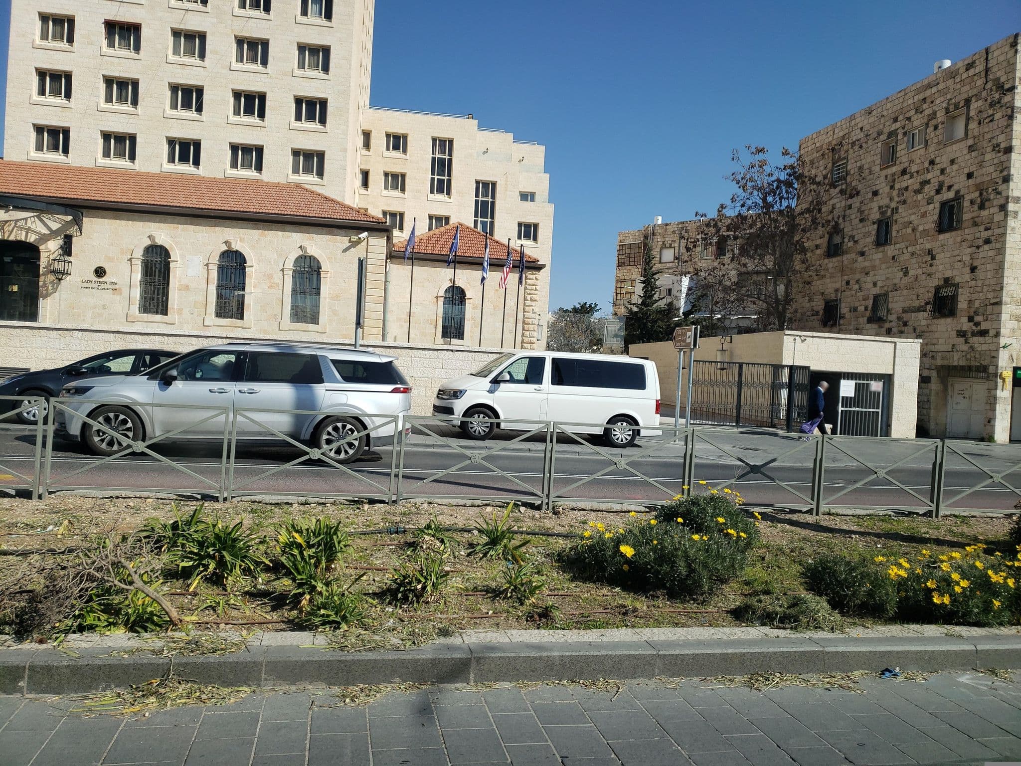 Street view near Lady Stern Hotel, West Jerusalem — © mapfool (CC BY-SA · Mapillary)