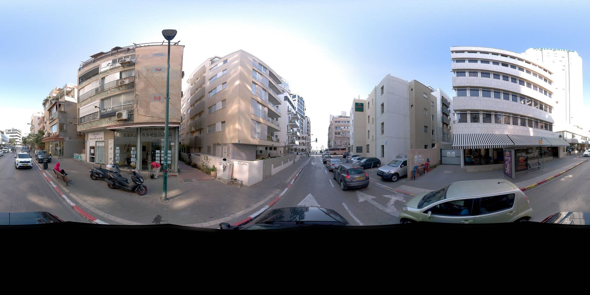 Street view near Muse Boutique Hotel, Tel Aviv — © jeffreymartin (CC BY-SA · Mapillary)