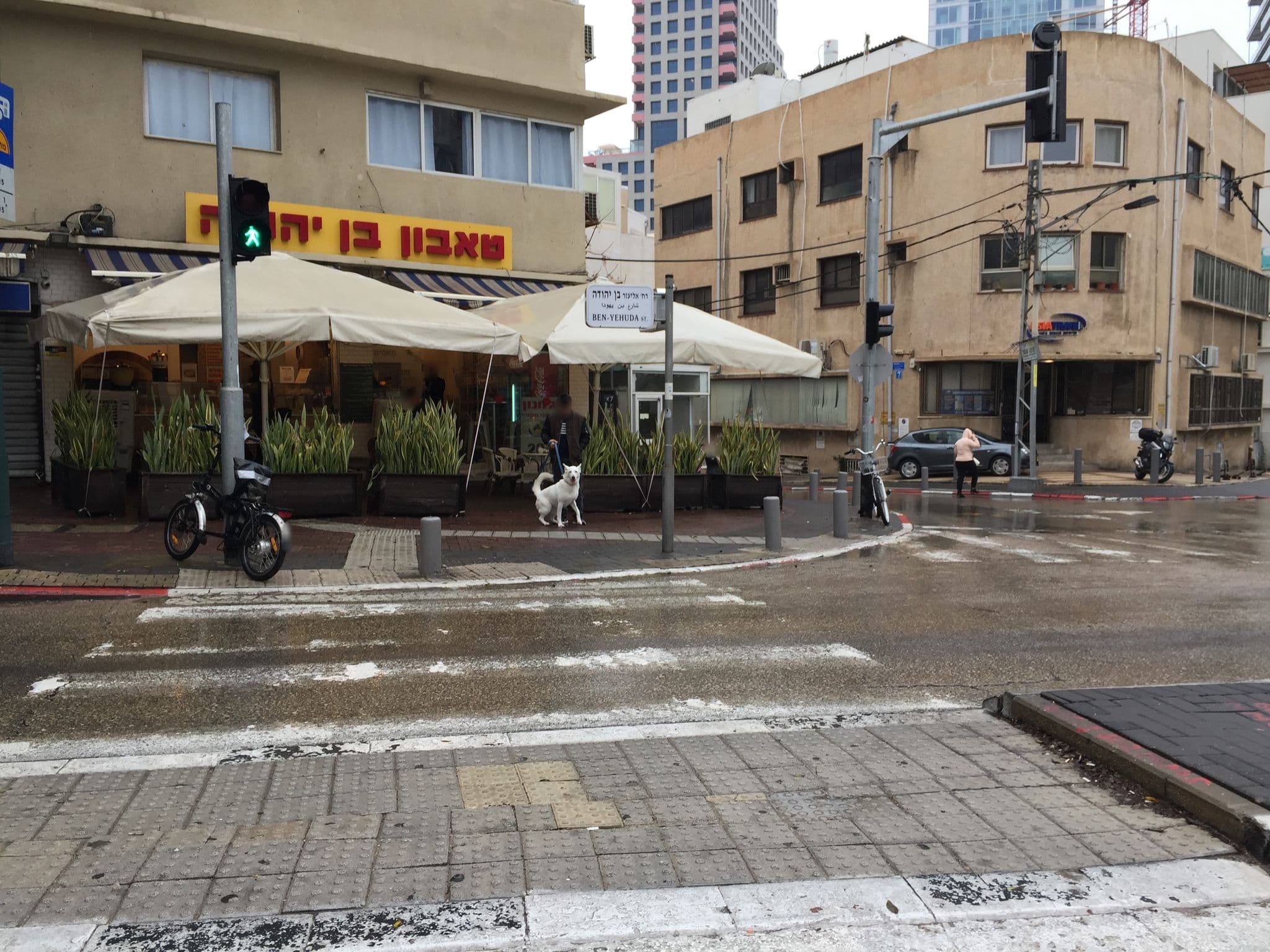 Street view near Hotel Nes Tziona, Tel Aviv — © richlv (CC BY-SA · Mapillary)