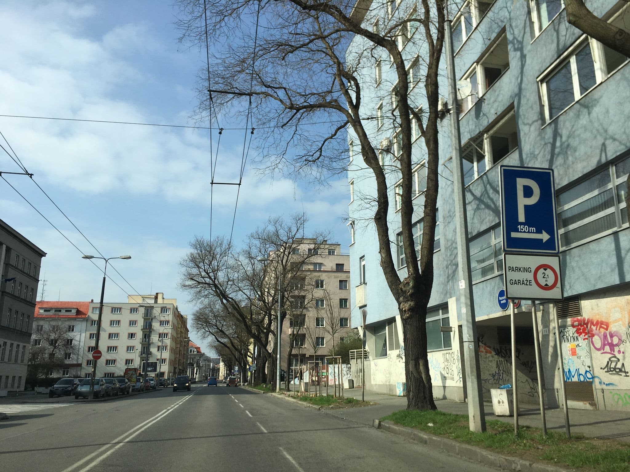 Street view near Hotel Flóra - Zlaté Piesky, Bratislava — © iiivooo (CC BY-SA · Mapillary)