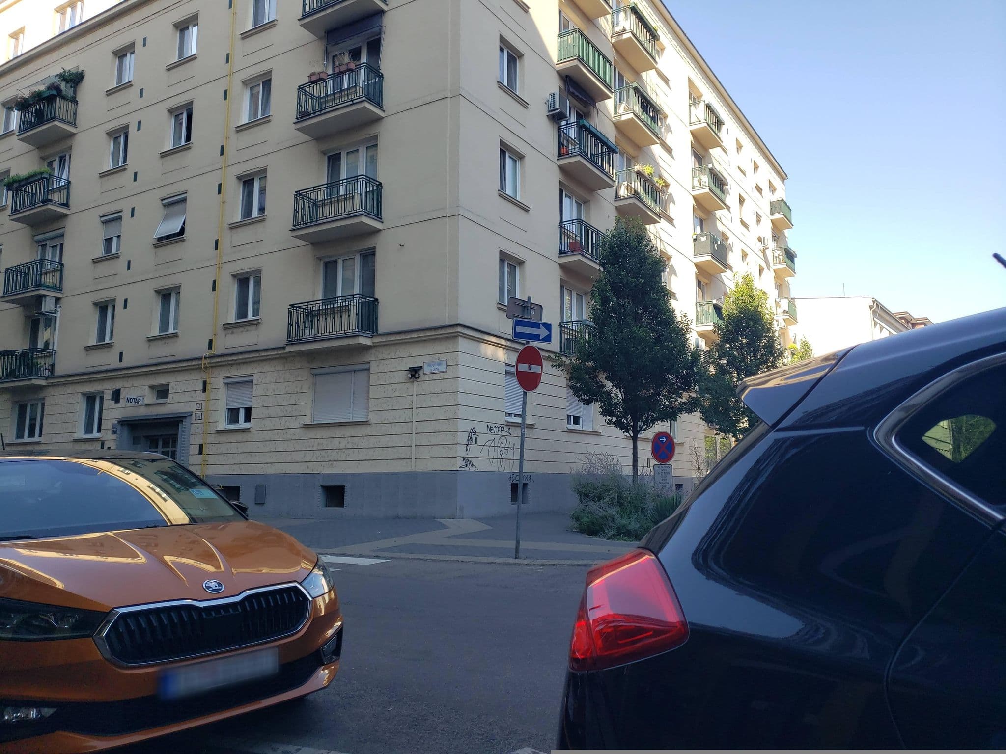 Street view near Fukas Apartments, Bratislava — © mapfool (CC BY-SA · Mapillary)