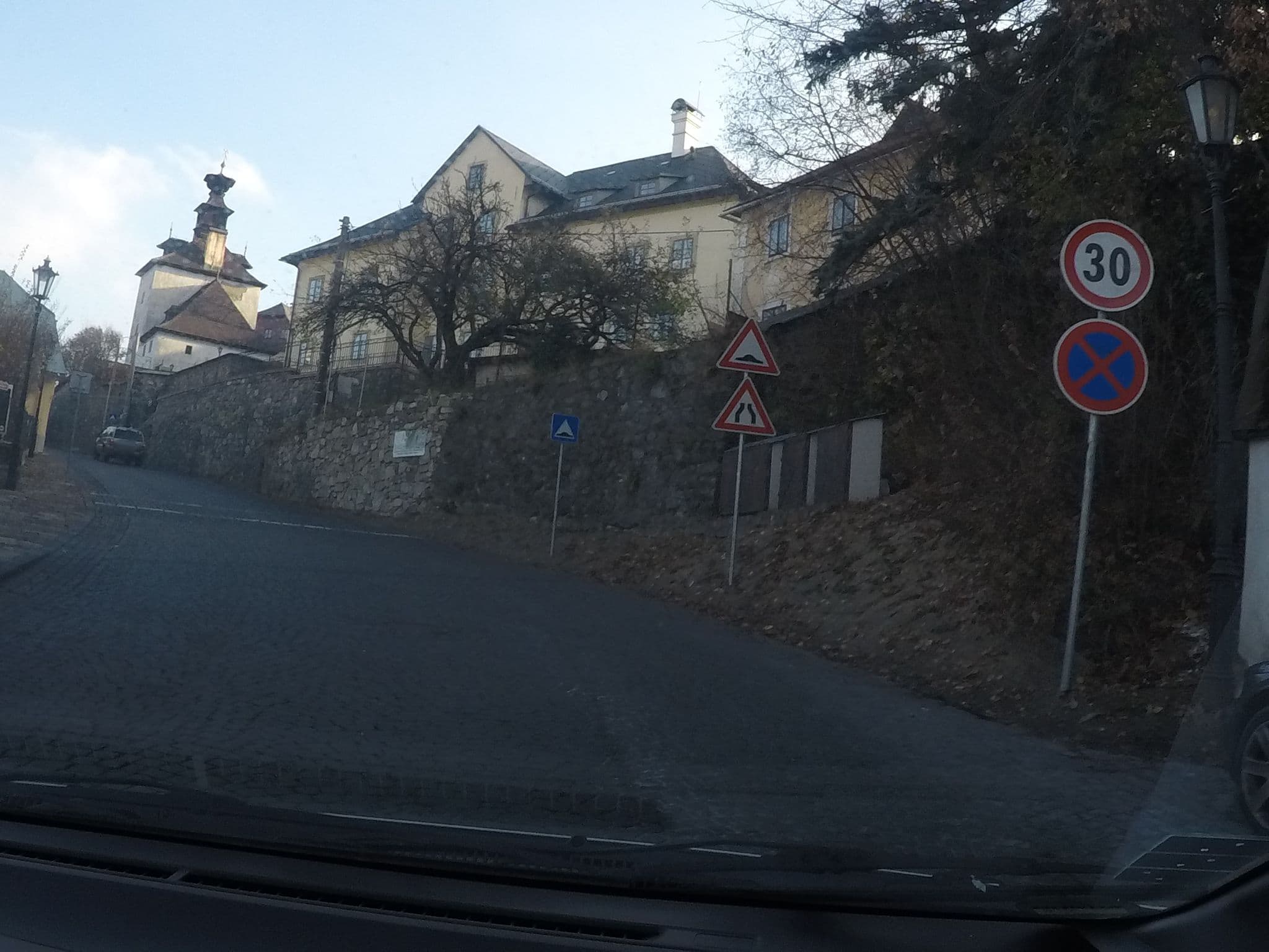 Street view near Hotel Glaus, Banská Štiavnica — © brano (CC BY-SA · Mapillary)
