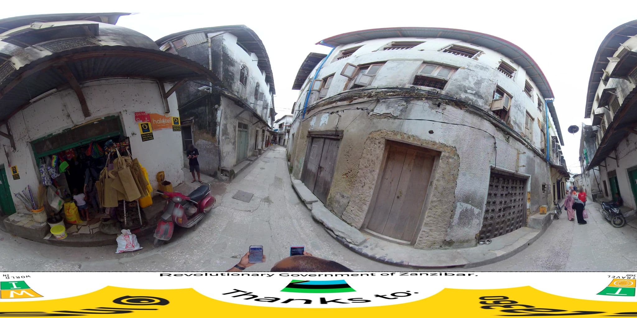 Street view near Jambo Guesthouse, Zanzibar — © federicodebetto (CC BY-SA · Mapillary)