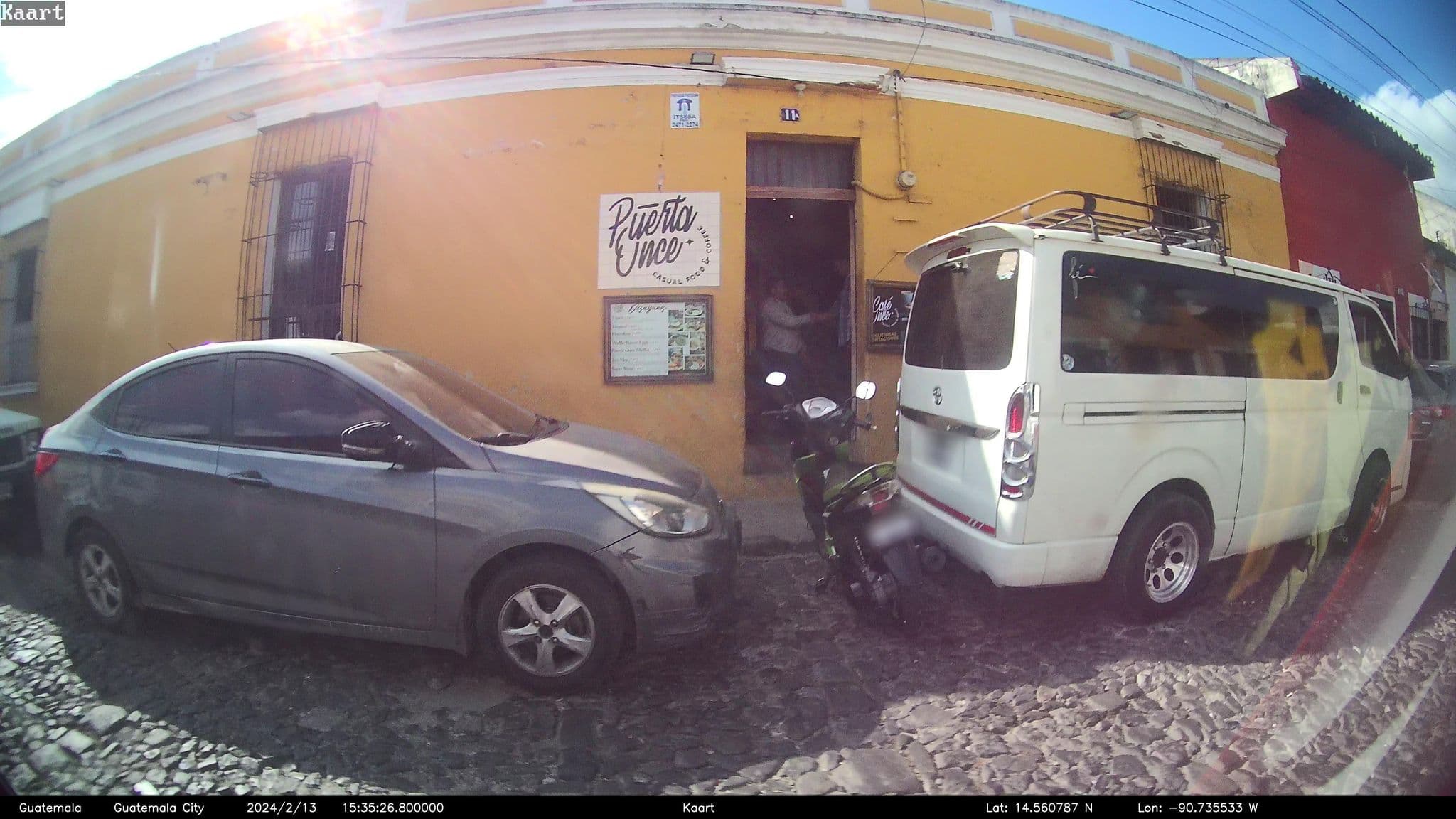 Street view near Hotel Casa Santiago, Antigua Guatemala — © kaart_2 (CC BY-SA · Mapillary)