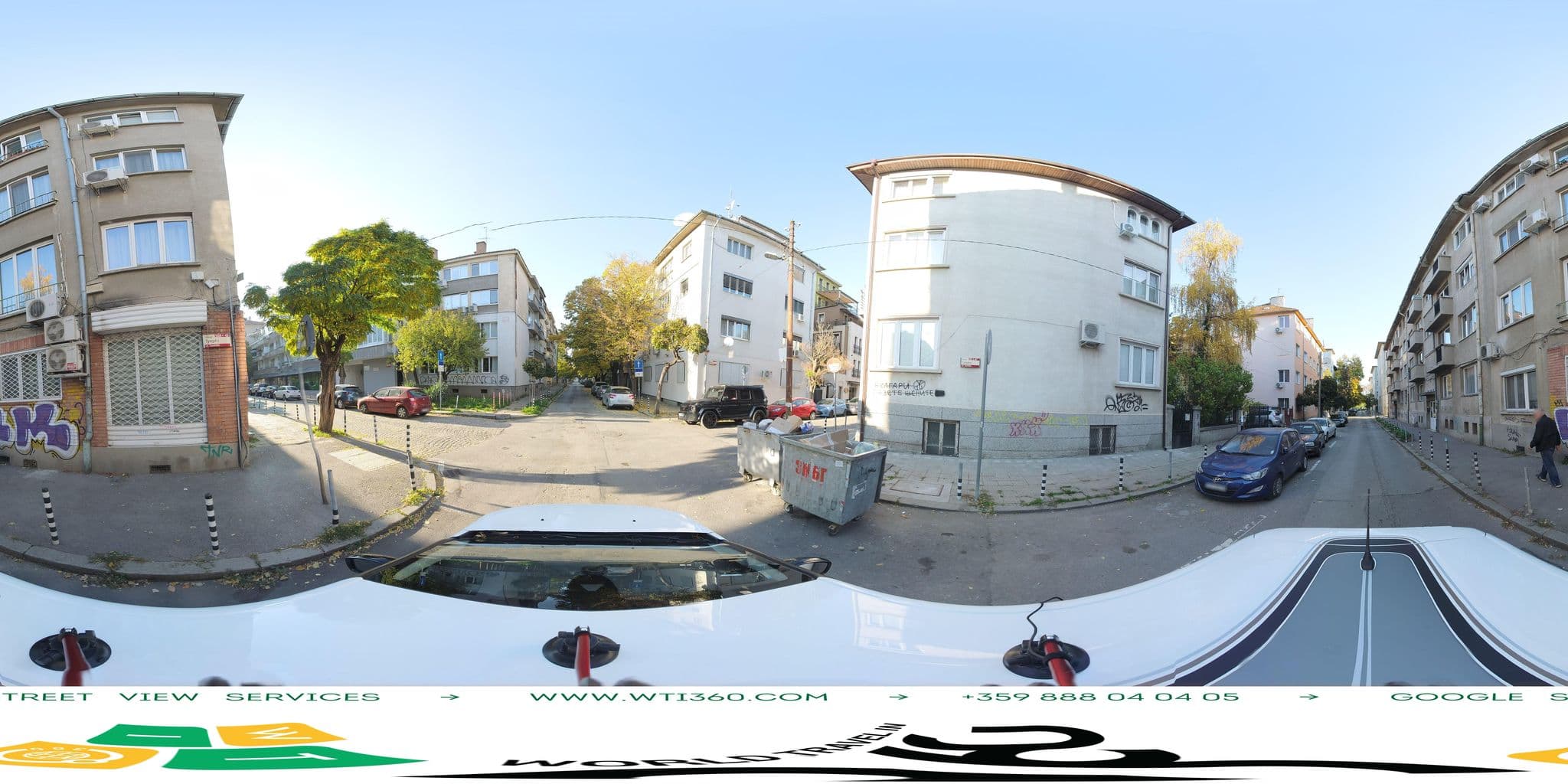Street view near Hotel Agoncev, Sofia — © WTI360 (CC BY-SA · Mapillary)