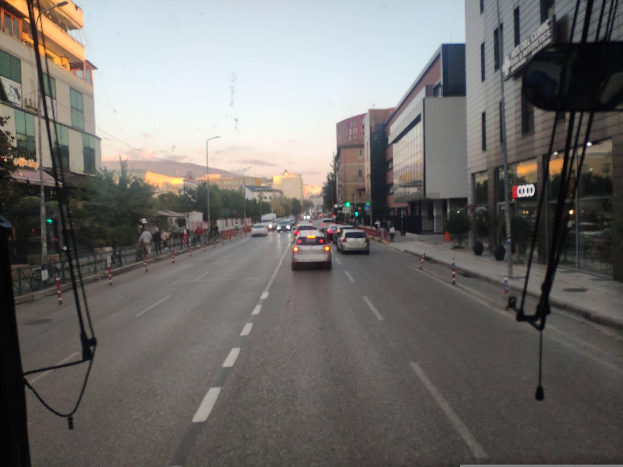 Street view near Queen's Luxury Apartments, Tirana