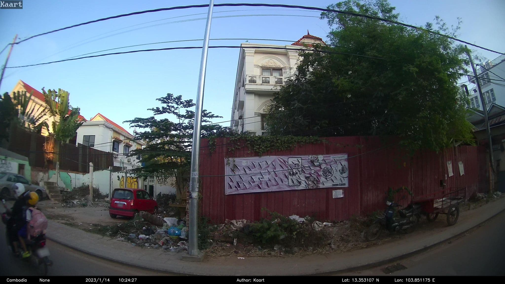 Street view near Apsara Steung Themey Lodge 1, Siem Reap — © kaart_2 (CC BY-SA · Mapillary)