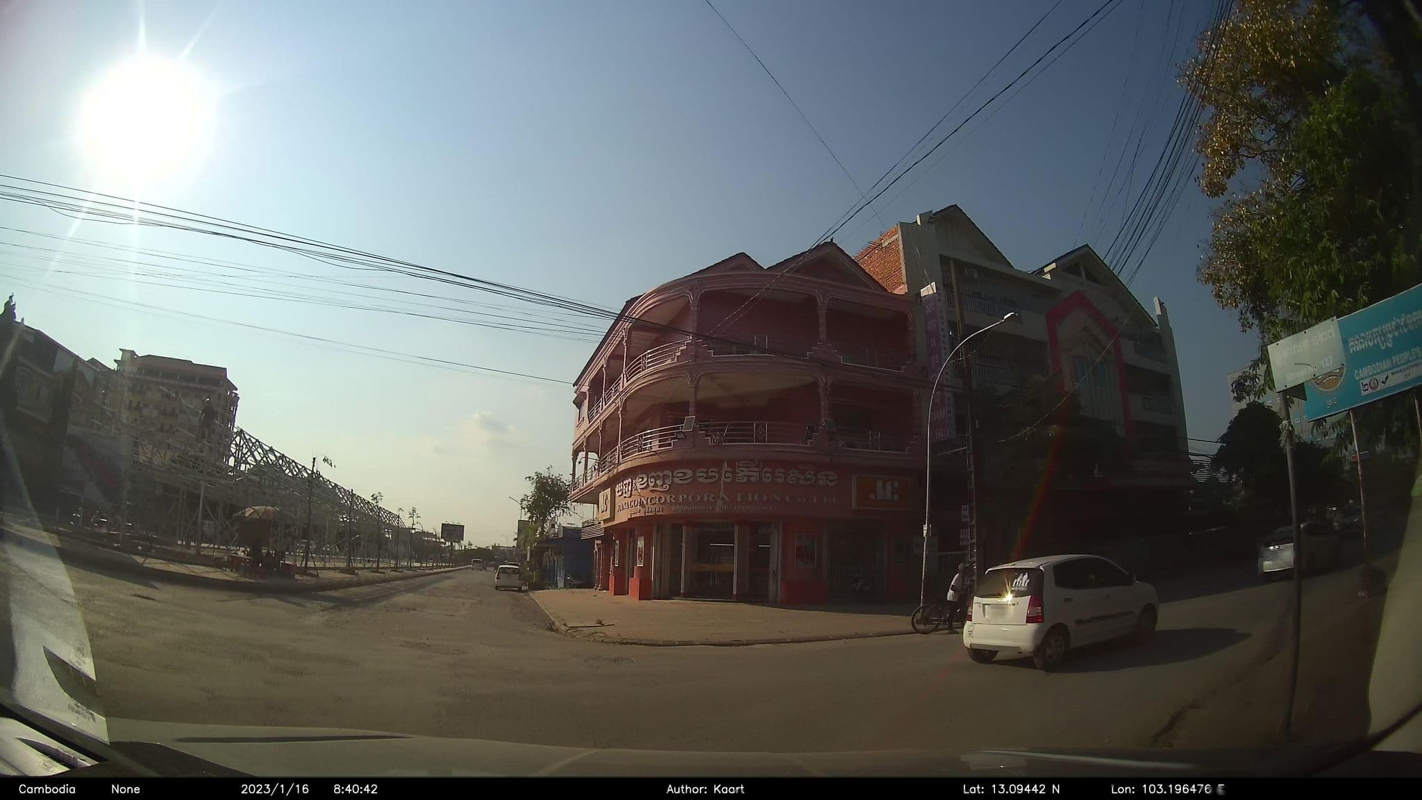 Street view near Teo Hotel Battambang, Battambang — © kaart_2 (CC BY-SA · Mapillary)