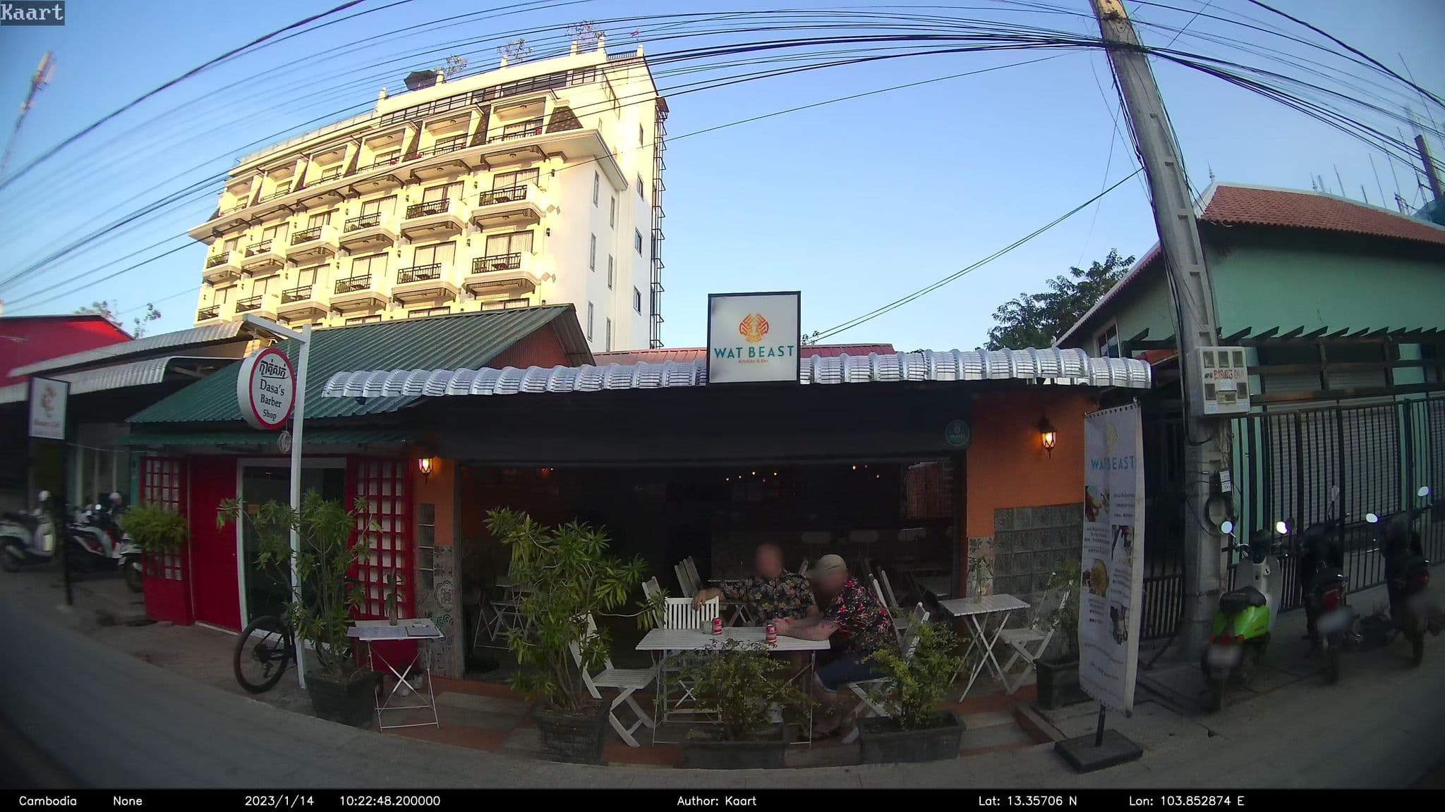 Street view near Two Seasons Hotel, Siem Reap — © kaart_2 (CC BY-SA · Mapillary)