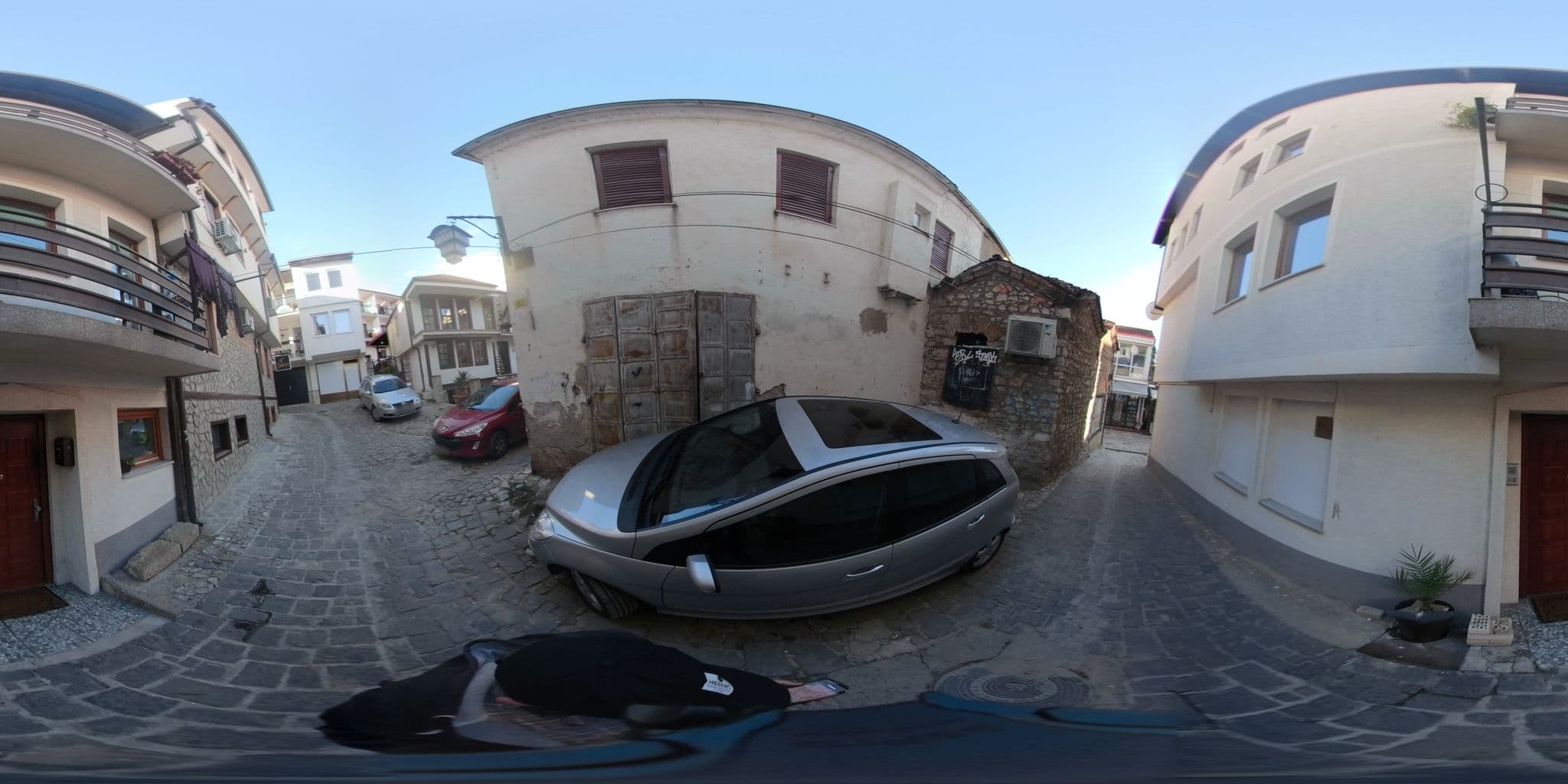 Street view near Hostel Di Angolo, Ohrid — © akyrkou (CC BY-SA · Mapillary)