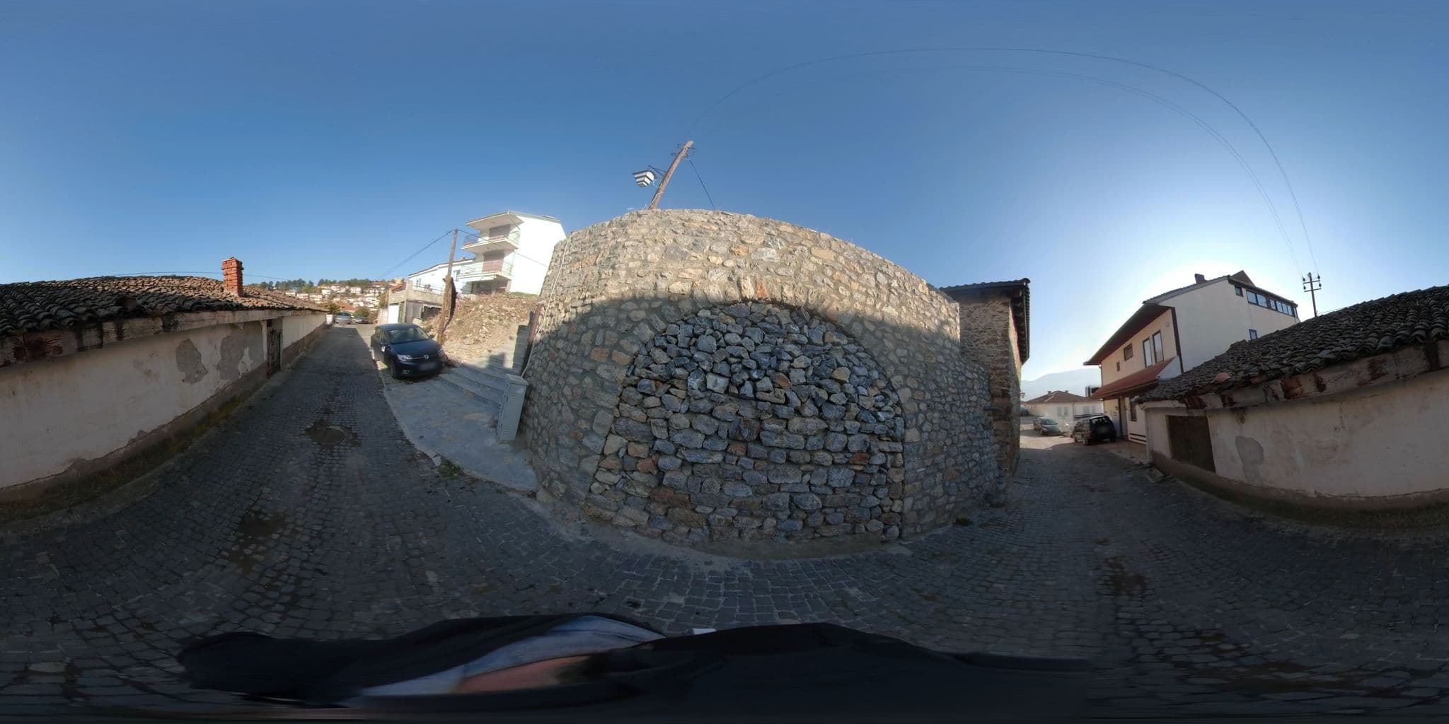 Street view near Villa Rustica, Ohrid — © akyrkou (CC BY-SA · Mapillary)