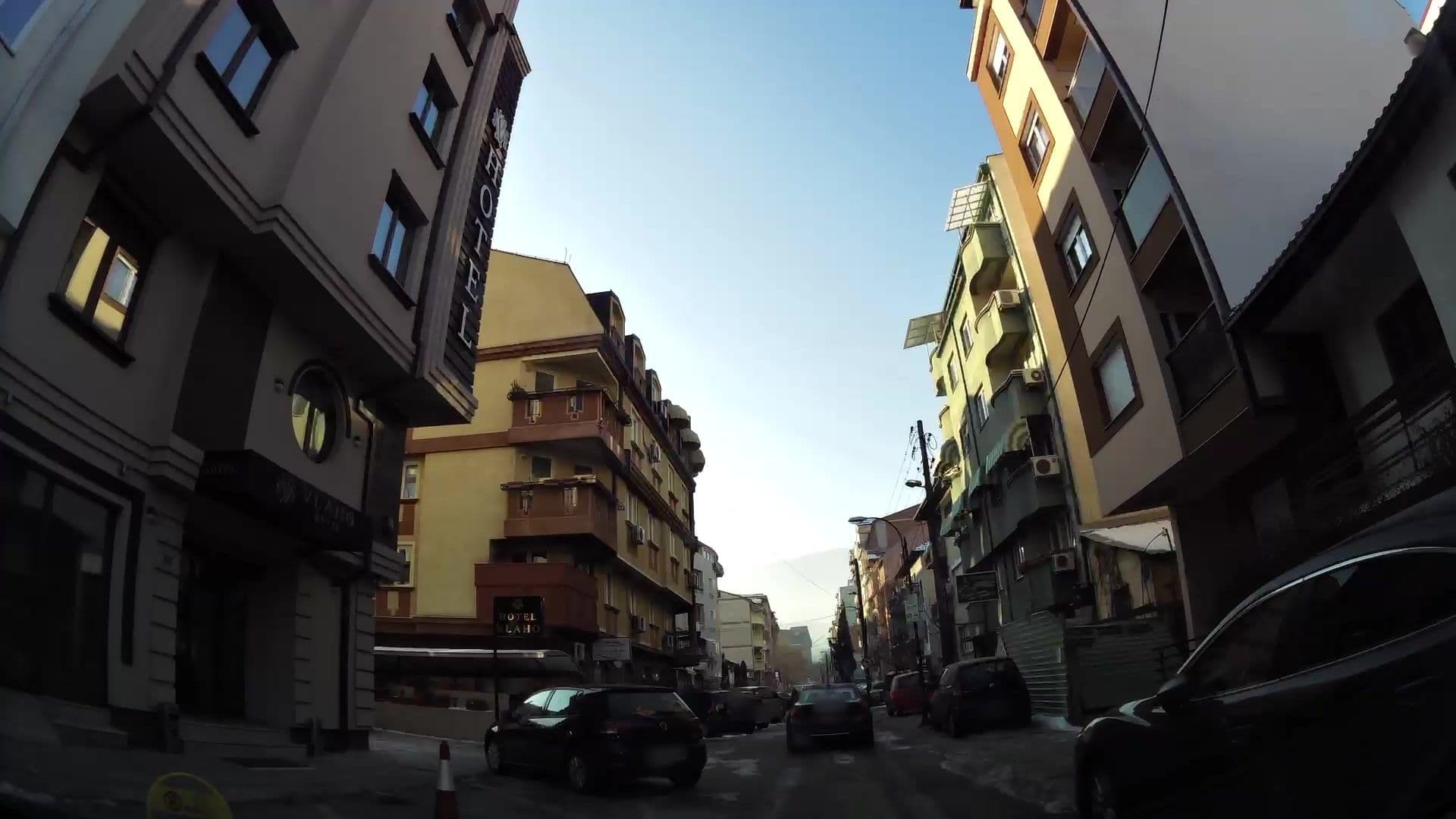 Street view near Hotel Vlaho, Skopje — © kaartcam (CC BY-SA · Mapillary)
