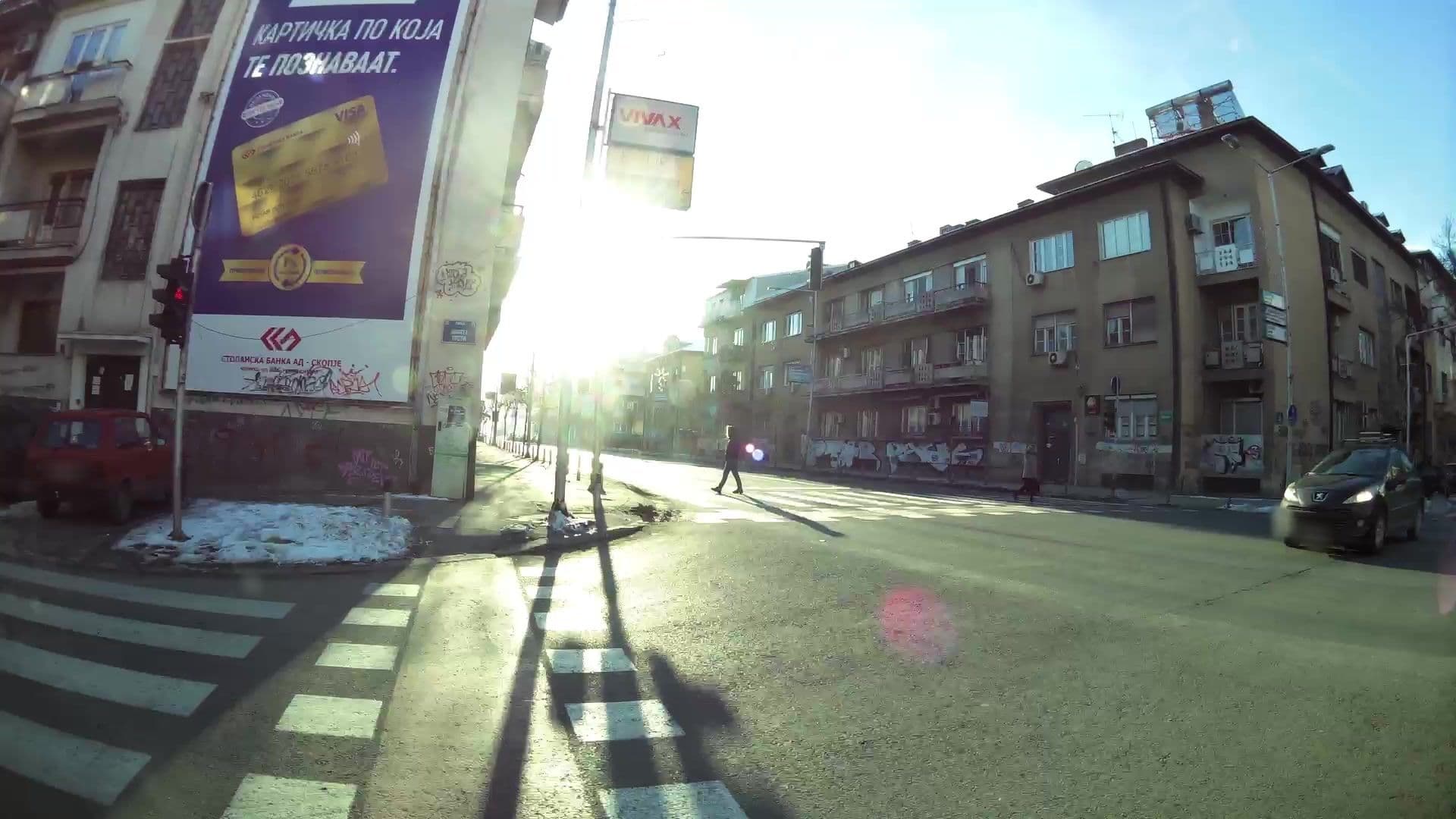 Street view near He-Ra Apartments, Skopje — © kaartcam (CC BY-SA · Mapillary)