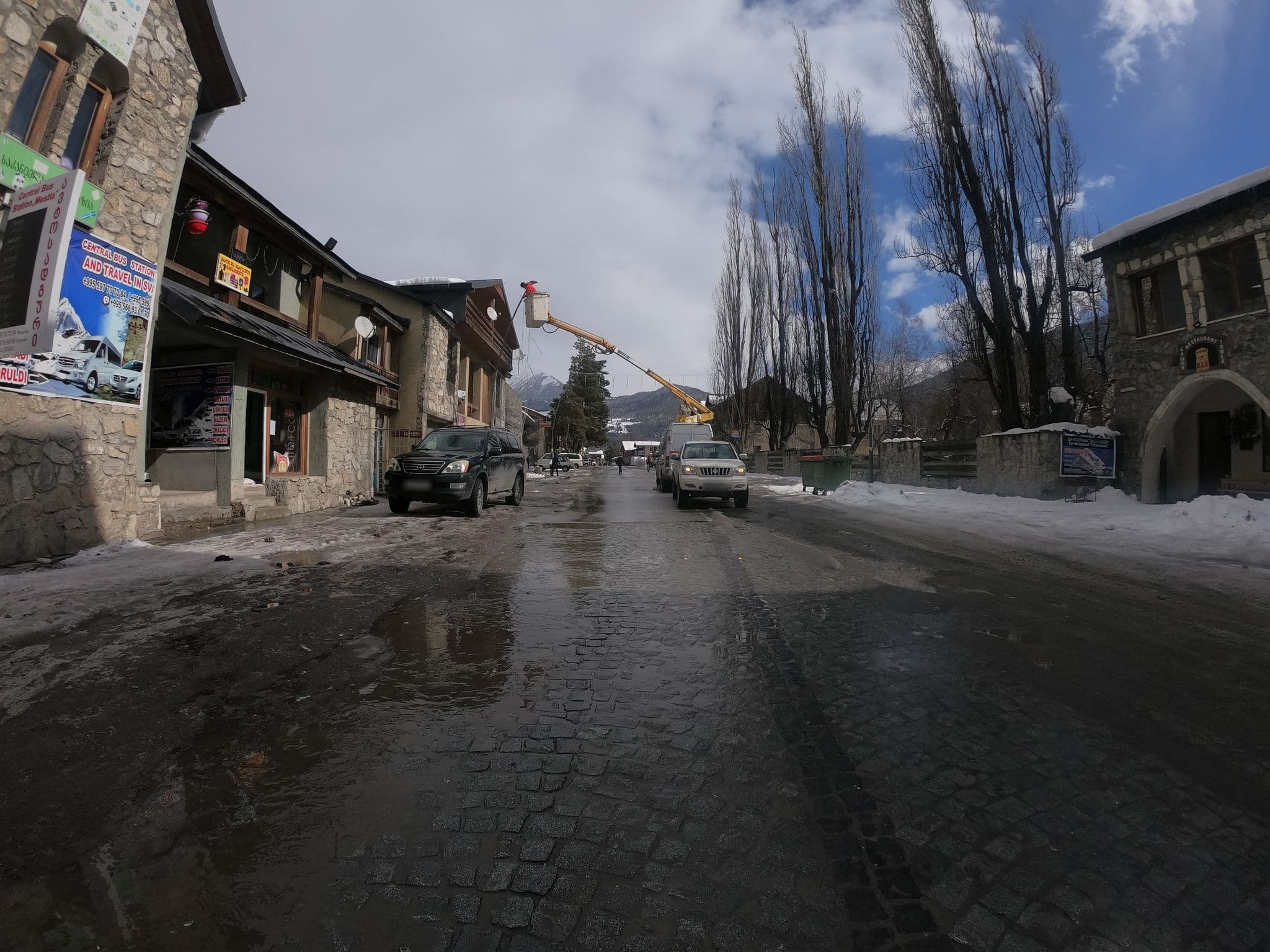 Street view near Guesthouse With Pine Trees, Mestia — © eneerhut (CC BY-SA · Mapillary)