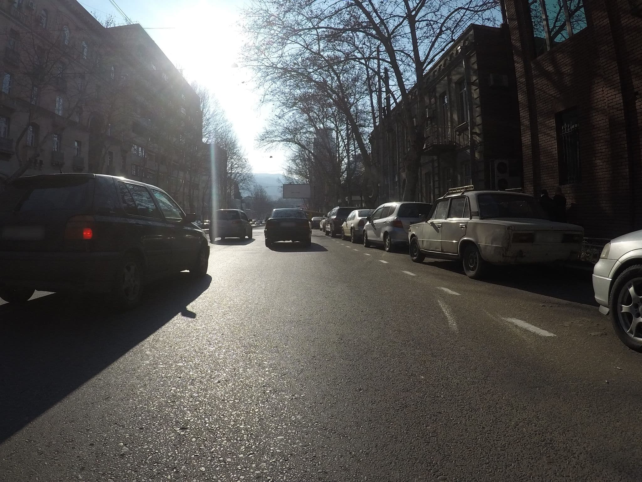 Street view near Koan Hostel, Okroq’ana — © chrisbeddow (CC BY-SA · Mapillary)