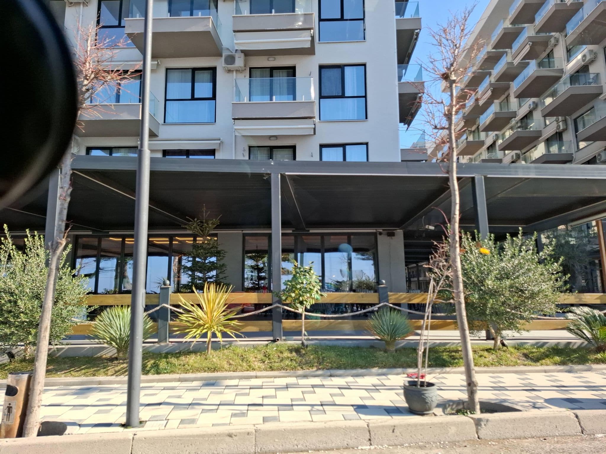 Street view near Hotel Saca, Shëngjin — © denisju_osm (CC BY-SA · Mapillary)